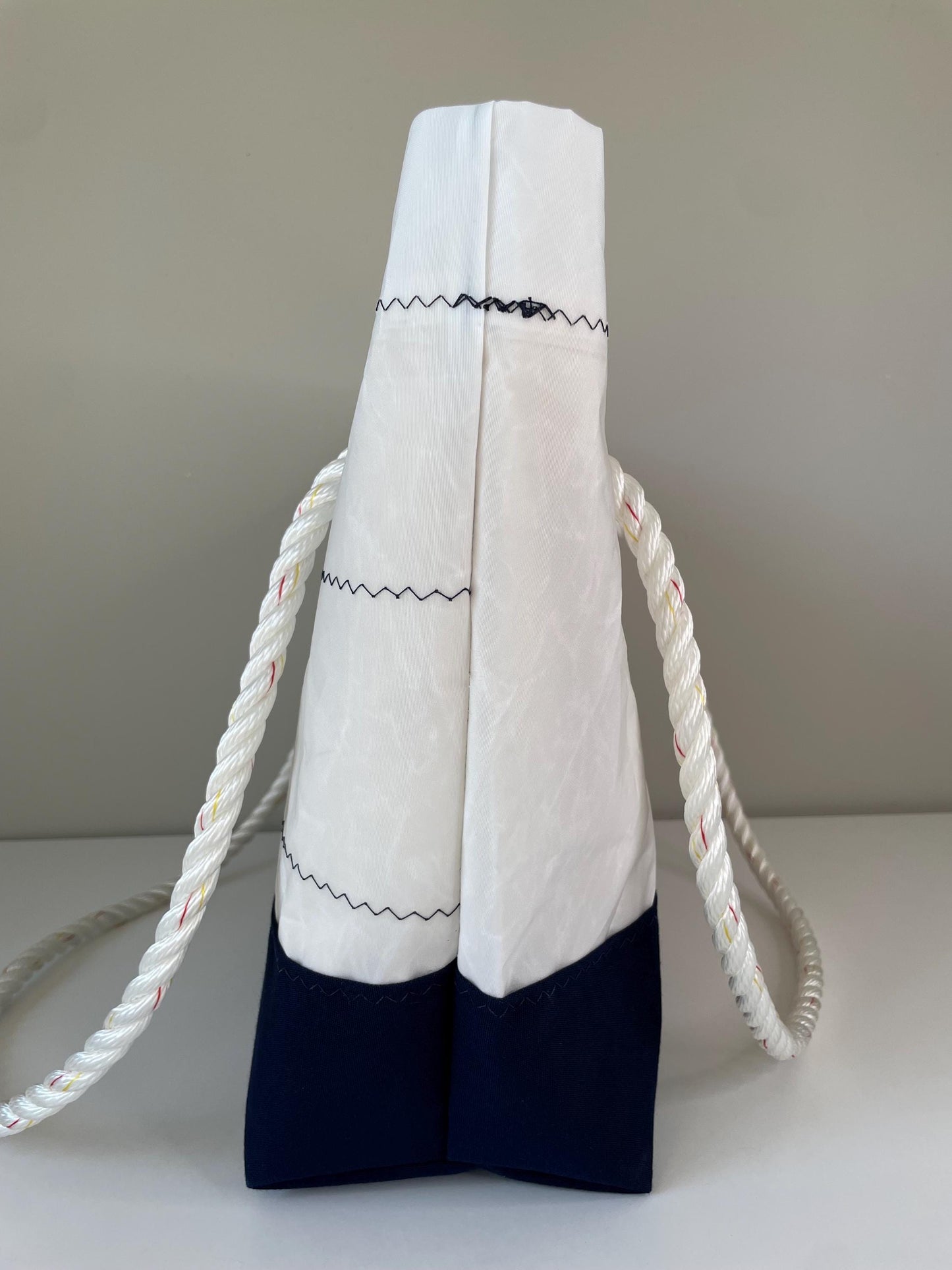Sailcloth Traveler's Tote Bag with Rope Handles
