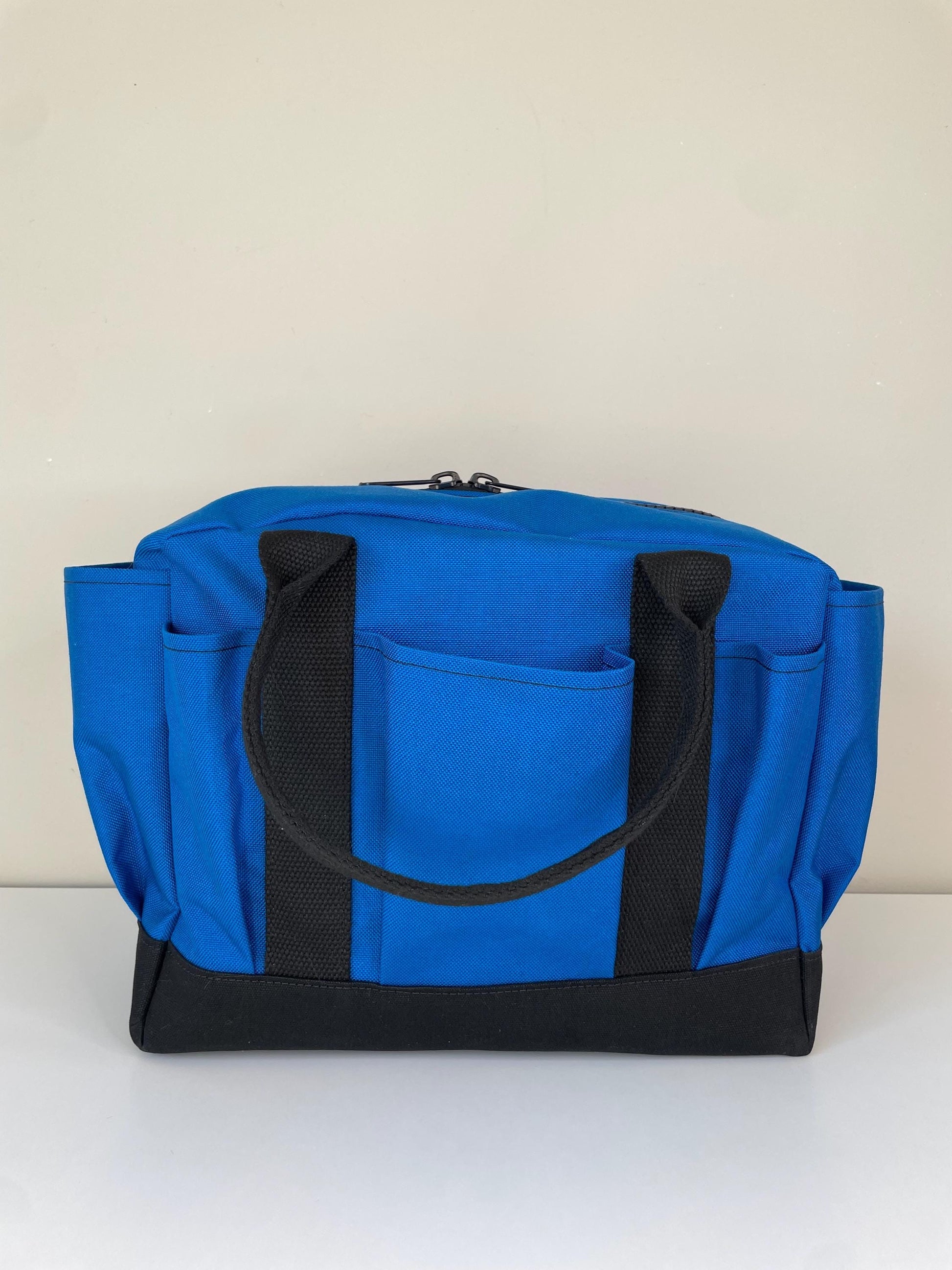 Heavy Duty Waxed Canvas Tool Bag: Cordura Garden Tote with Pockets