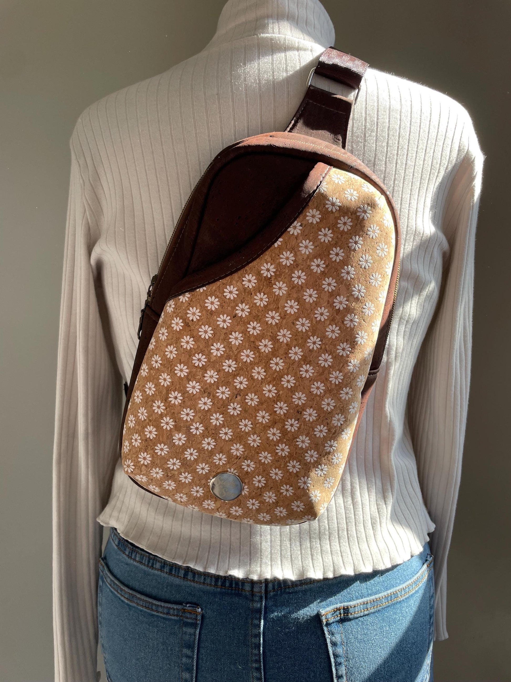 Daisy Cork Sling Bag