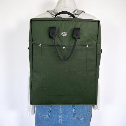 Keen on Green Waxed Canvas Large Backpack
