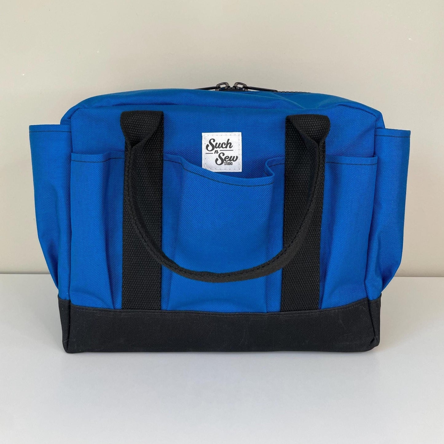 Heavy Duty Waxed Canvas Tool Bag: Cordura Garden Tote with Pockets