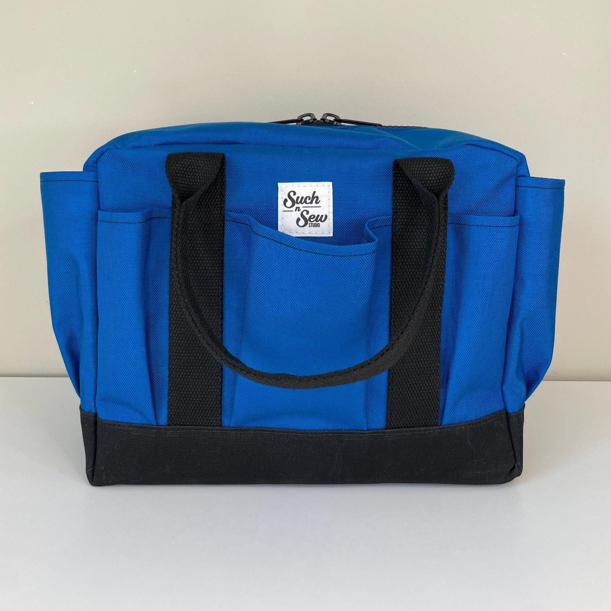 Heavy Duty Waxed Canvas Tool Bag: Cordura Garden Tote with Pockets