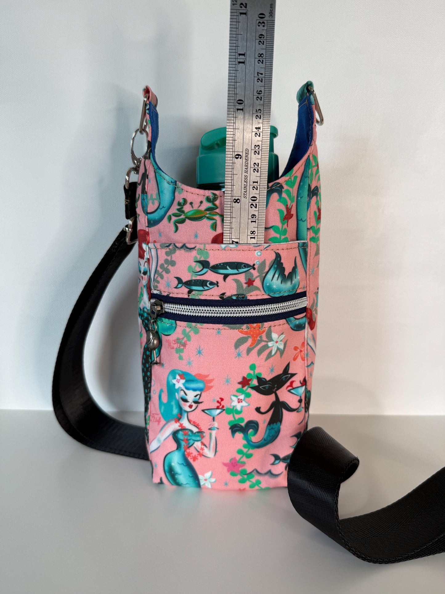 Martini Mermaids Water Bottle Crossbody Bag