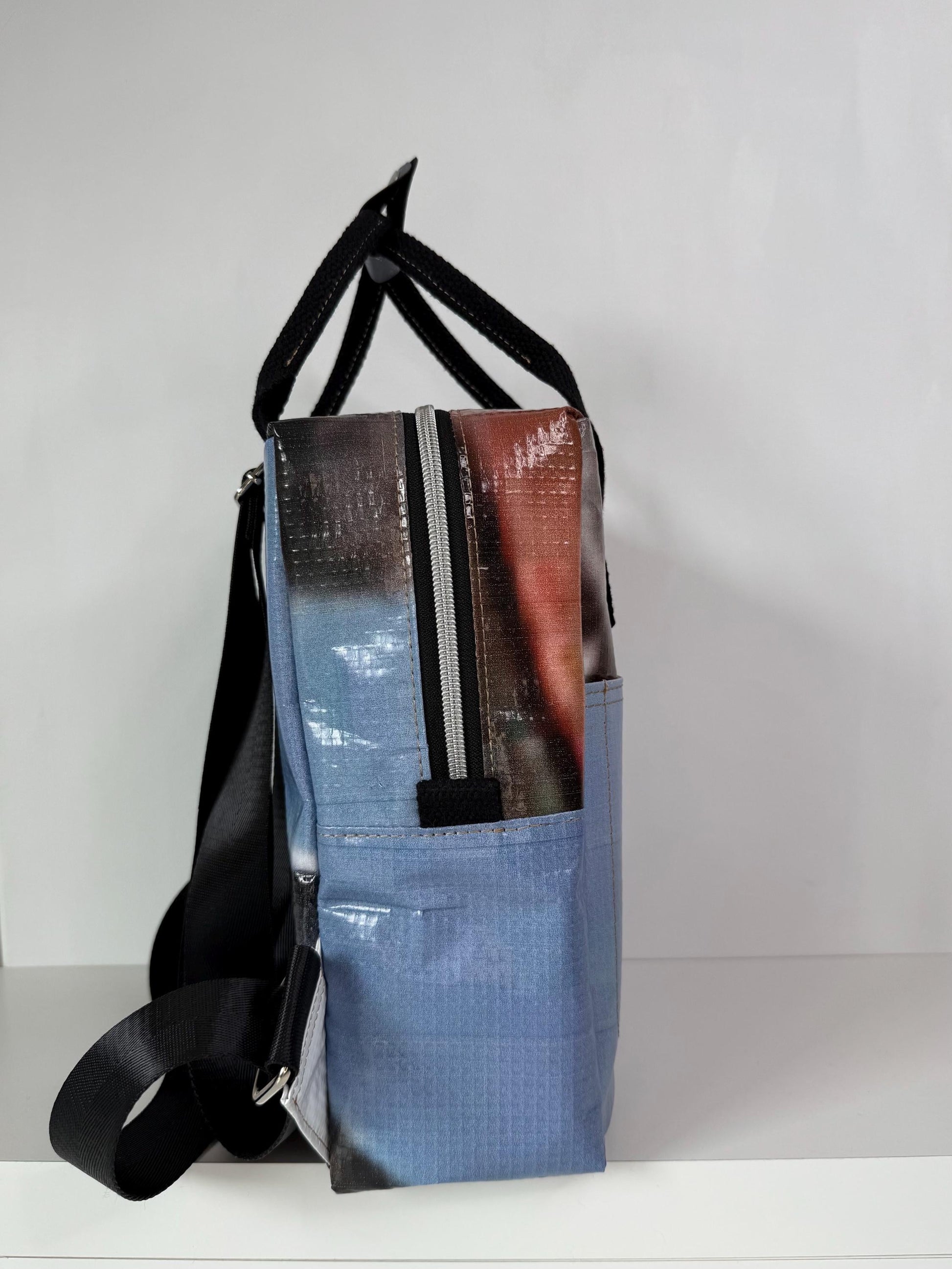 Upcycled Marine Billboard Mini Maker Backpack