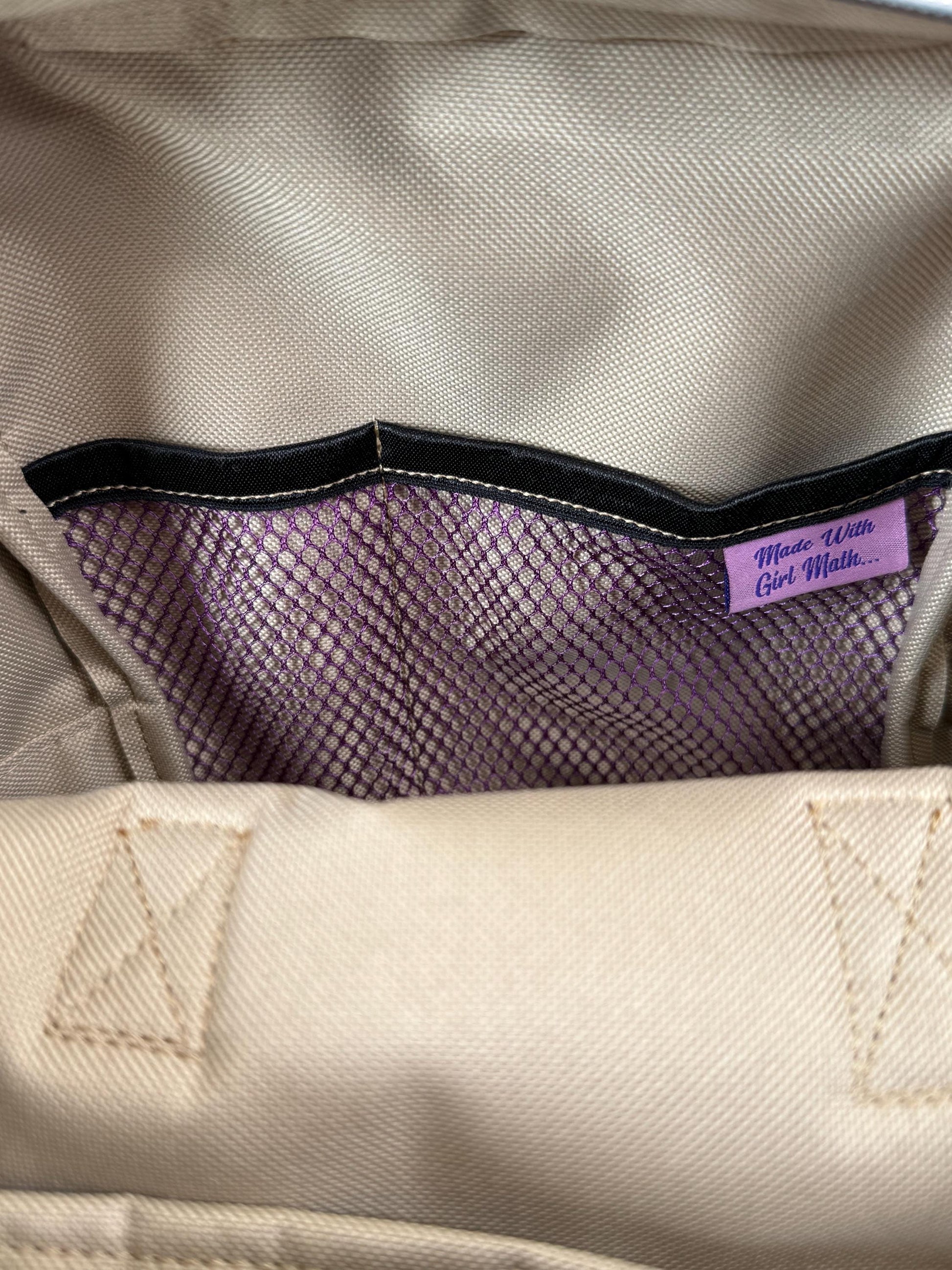 Made with Girl Math Corduroy Boxy Backpack Tote
