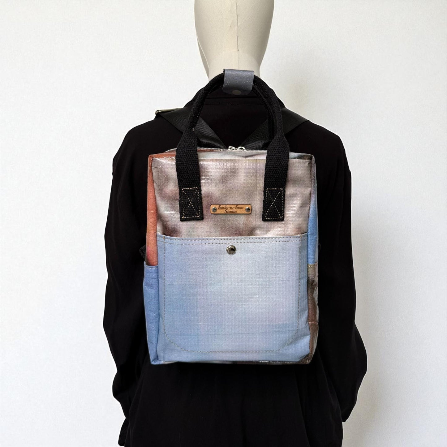 Upcycled Marine Billboard Mini Maker Backpack
