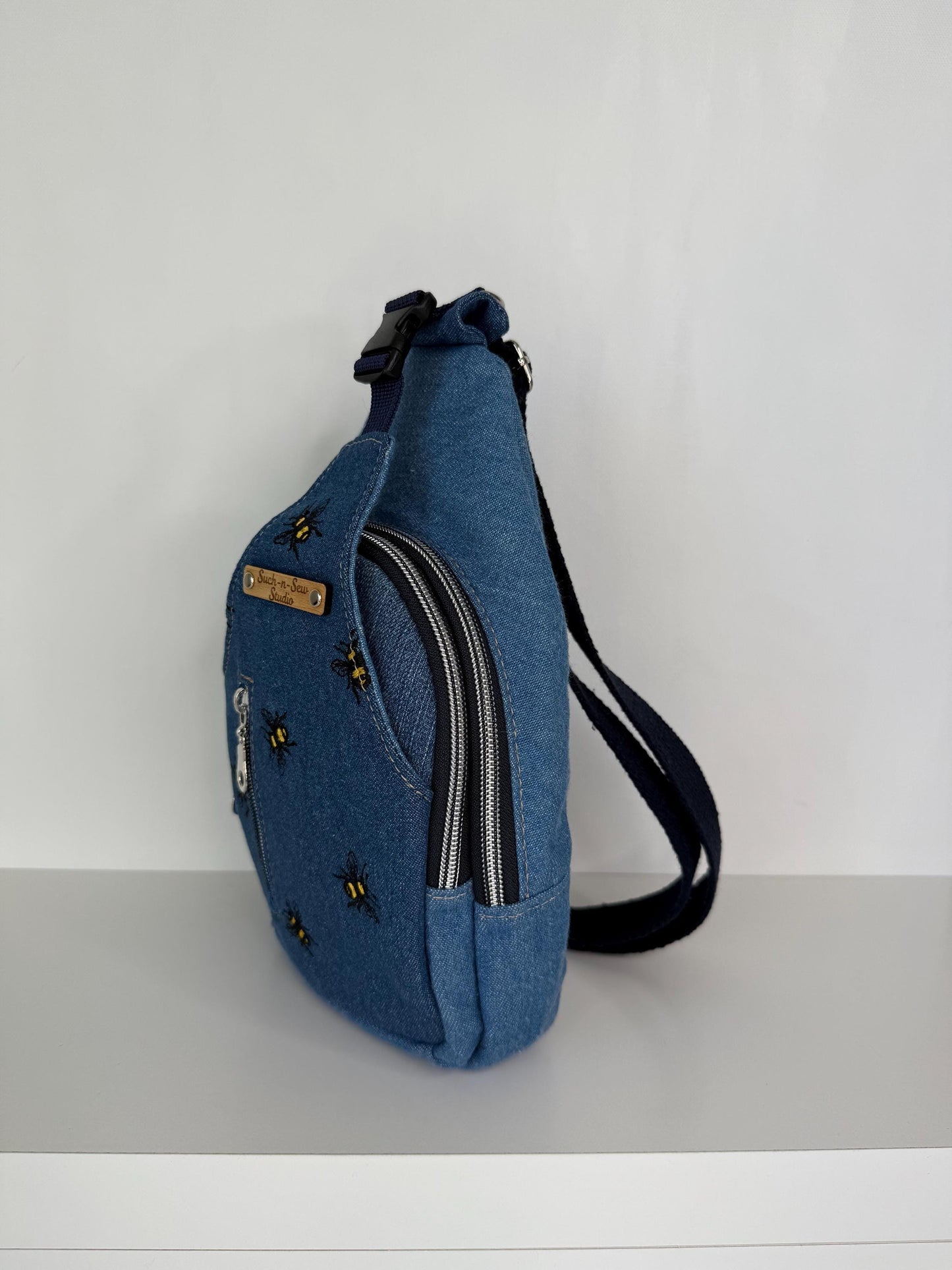 Denim Busy Bee Mini Sting Bag