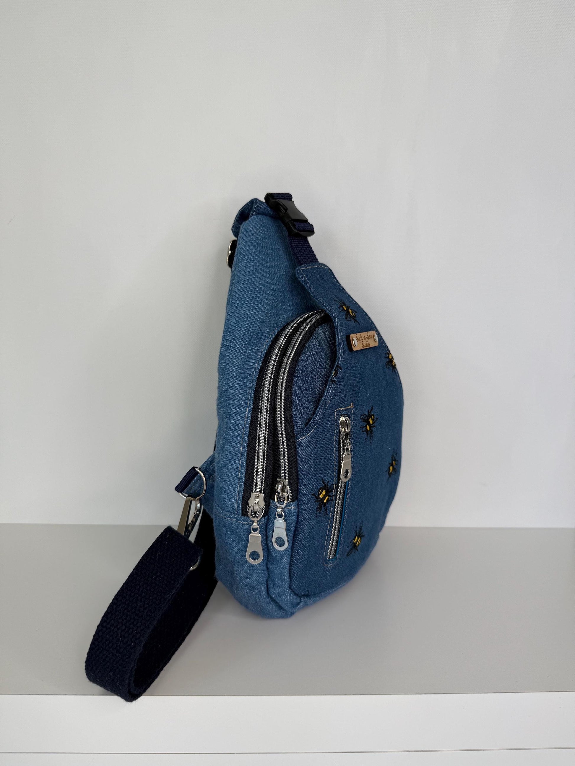 Denim Busy Bee Mini Sting Bag