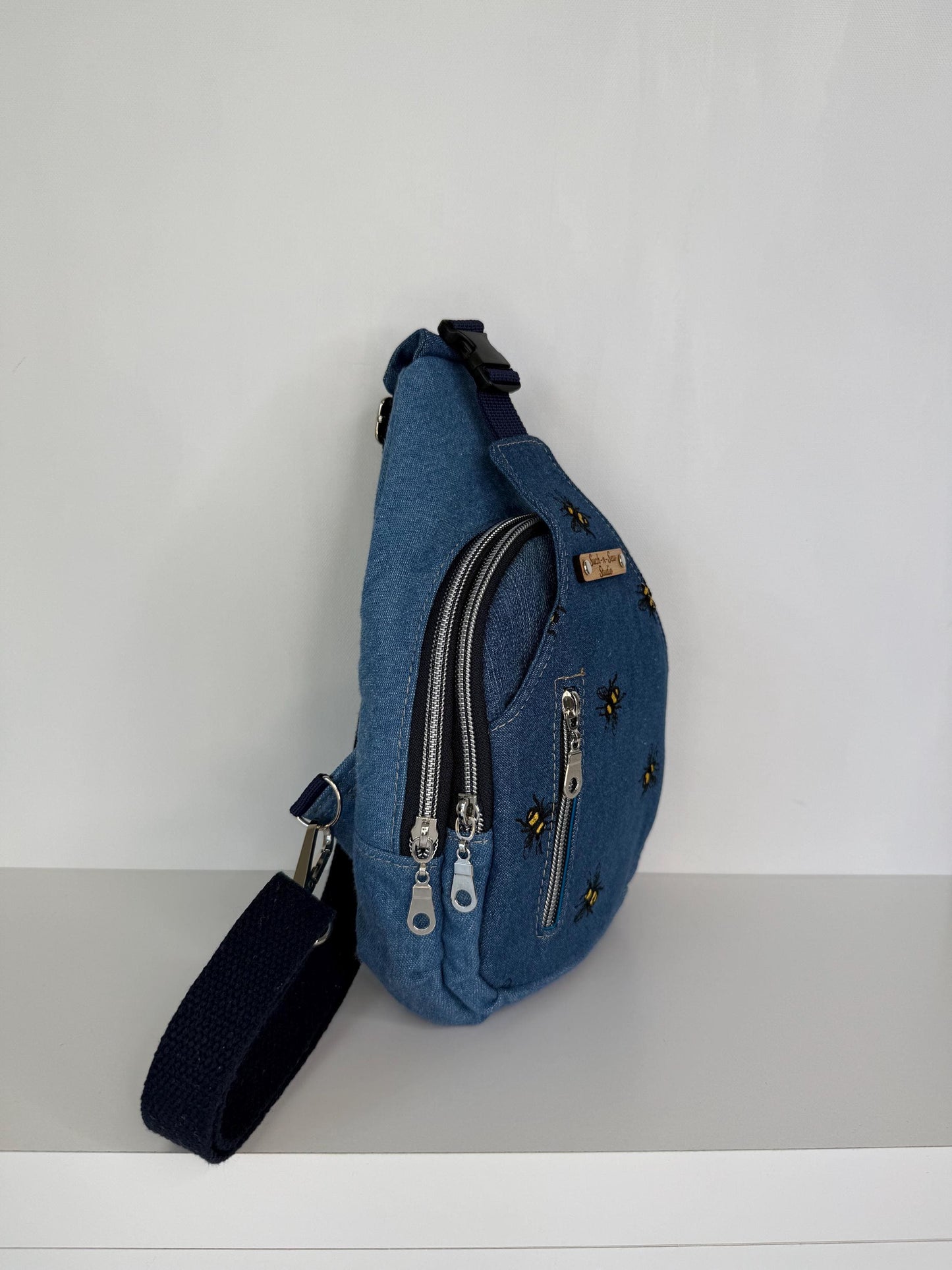 Denim Busy Bee Mini Sting Bag