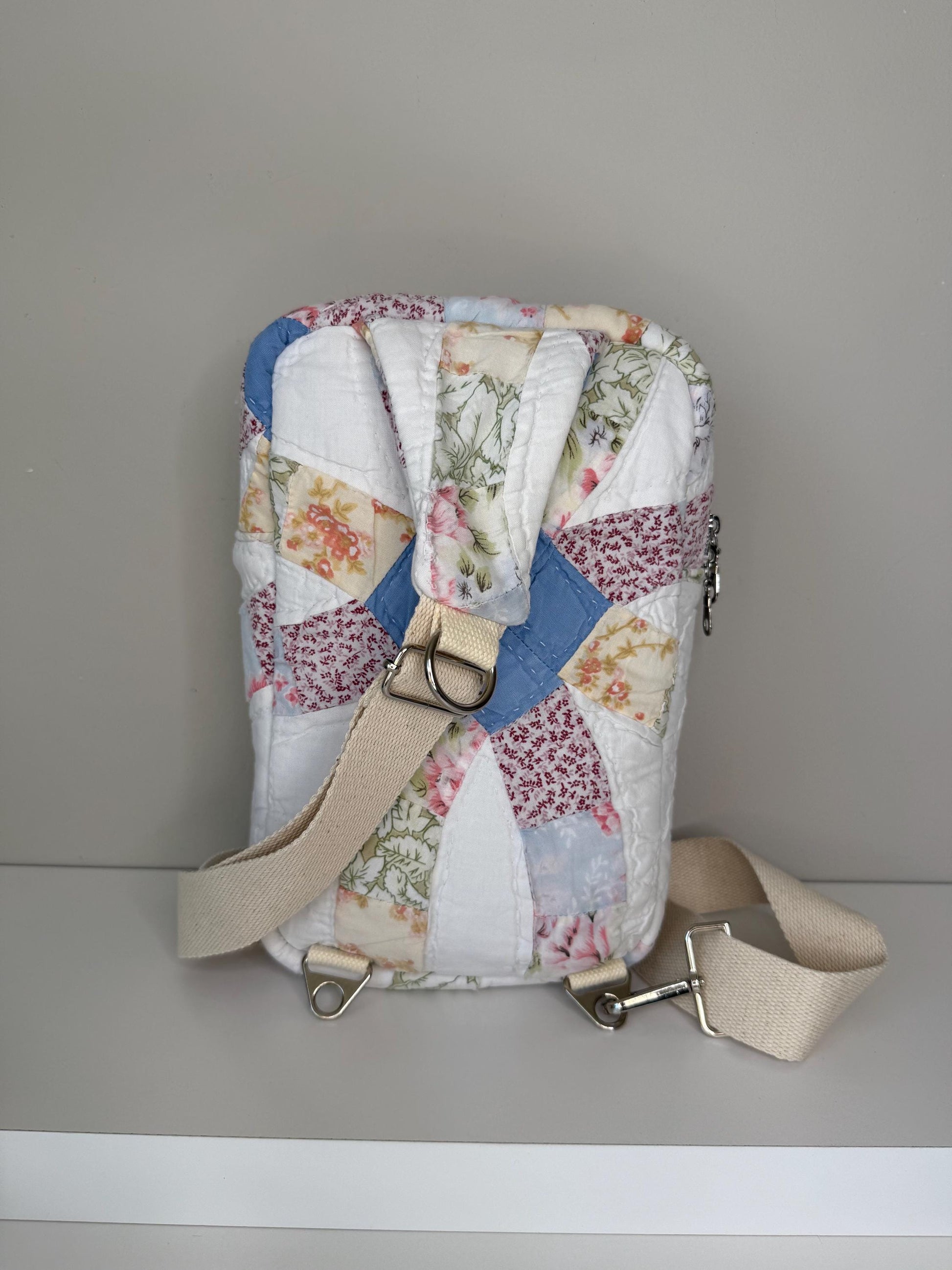 Upcycled Wedding Quilt Sling Bag