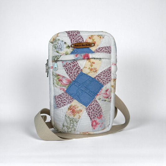 Upcycled Wedding Quilt Sling Bag