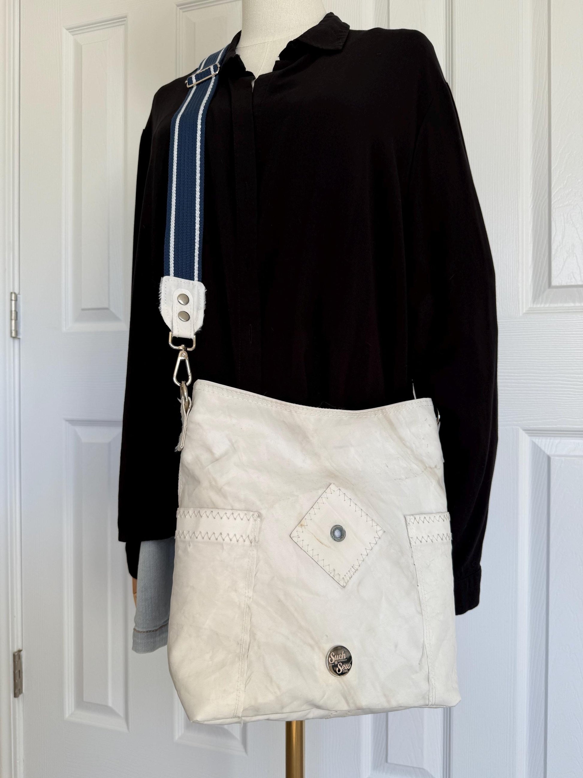 Upcycled Sailcloth Crossbody Bag Purse (CB3)