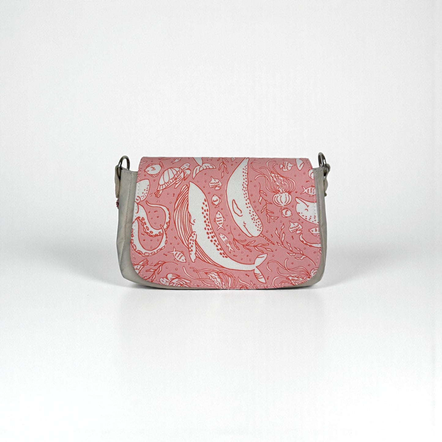 Upcycled Sailcloth Sea Creature Saddlebag Crossbody (CAP1)