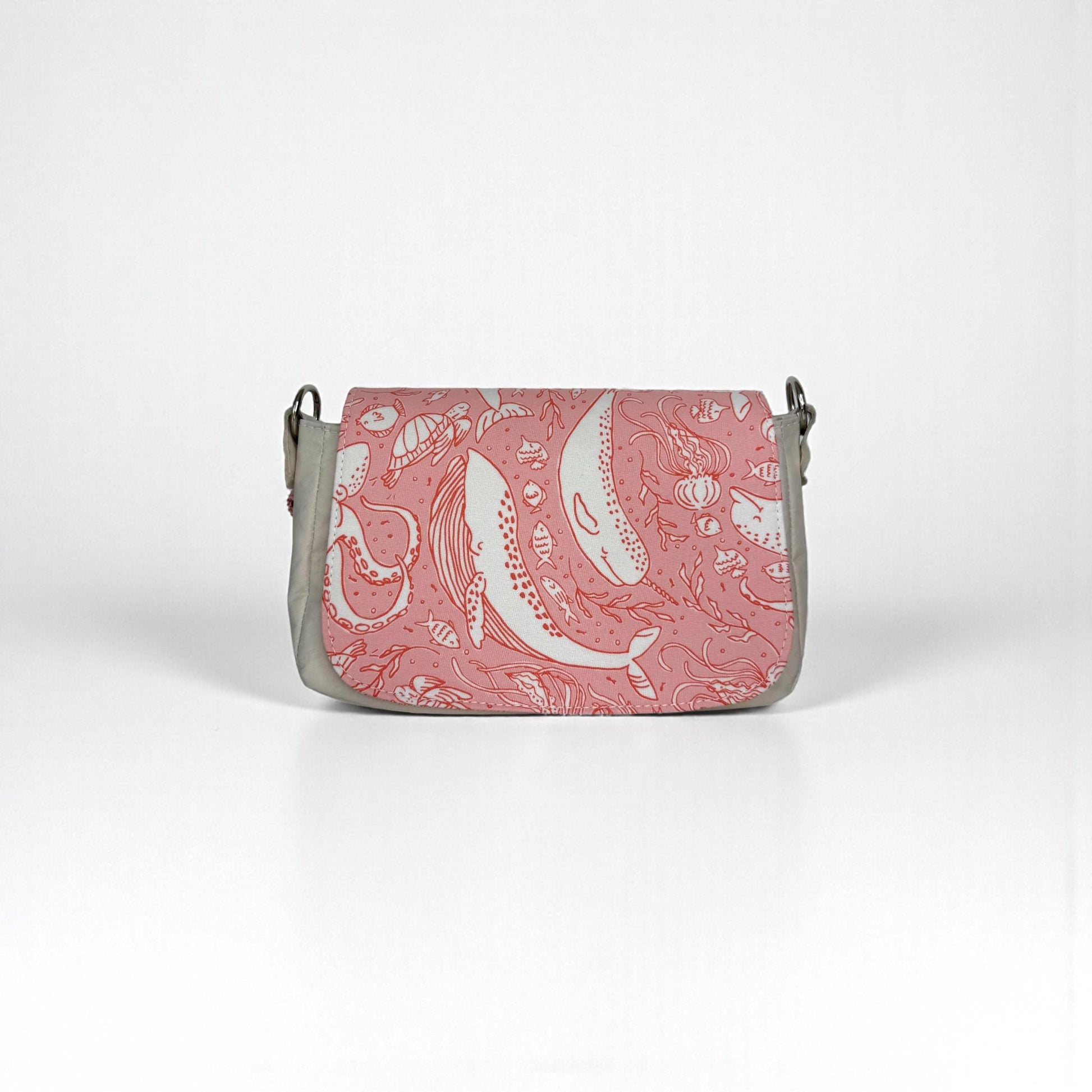 Upcycled Sailcloth Sea Creature Saddlebag Crossbody (CAP1)