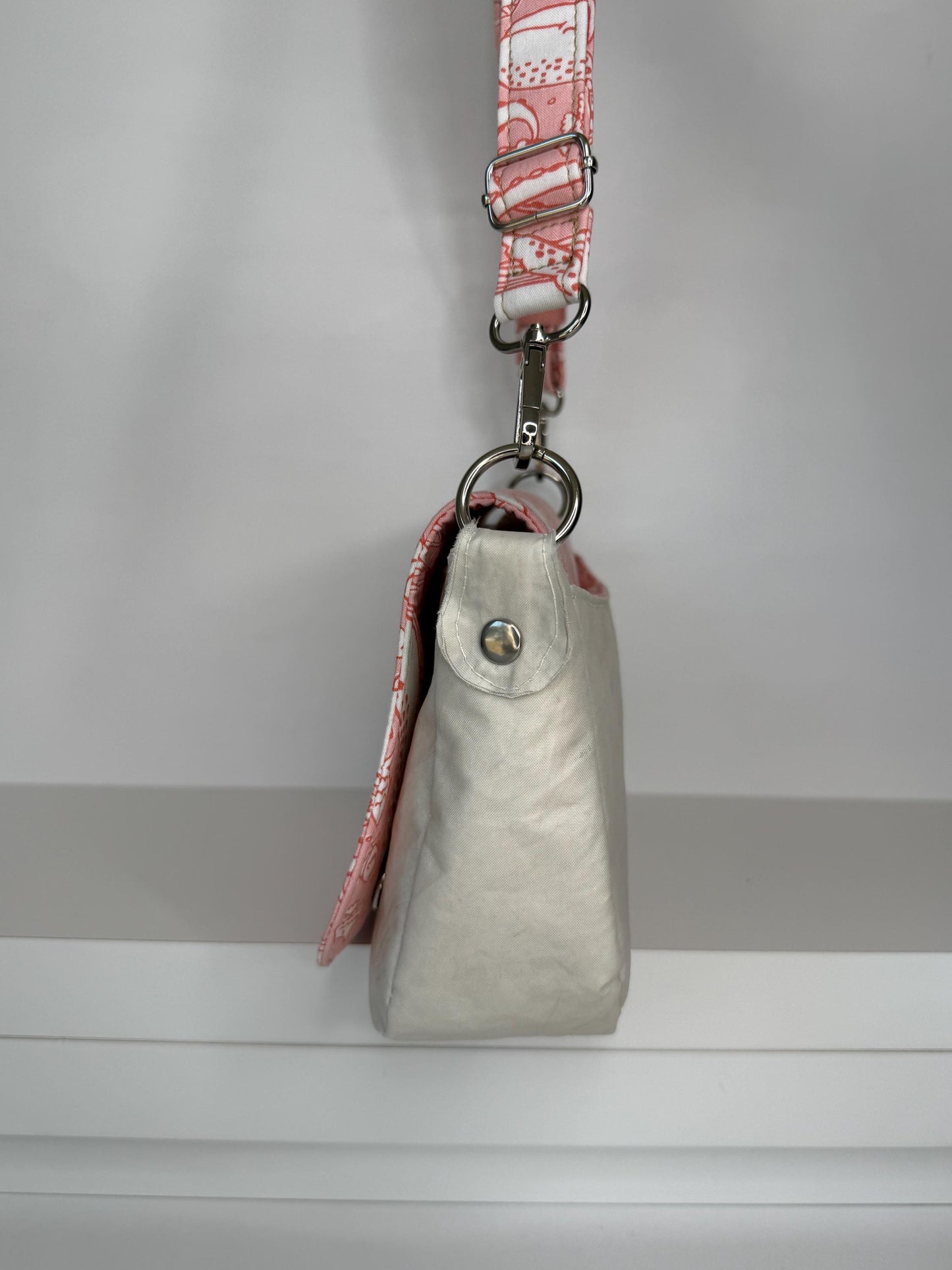 Upcycled Sailcloth Sea Creature Saddlebag Crossbody (CAP1)
