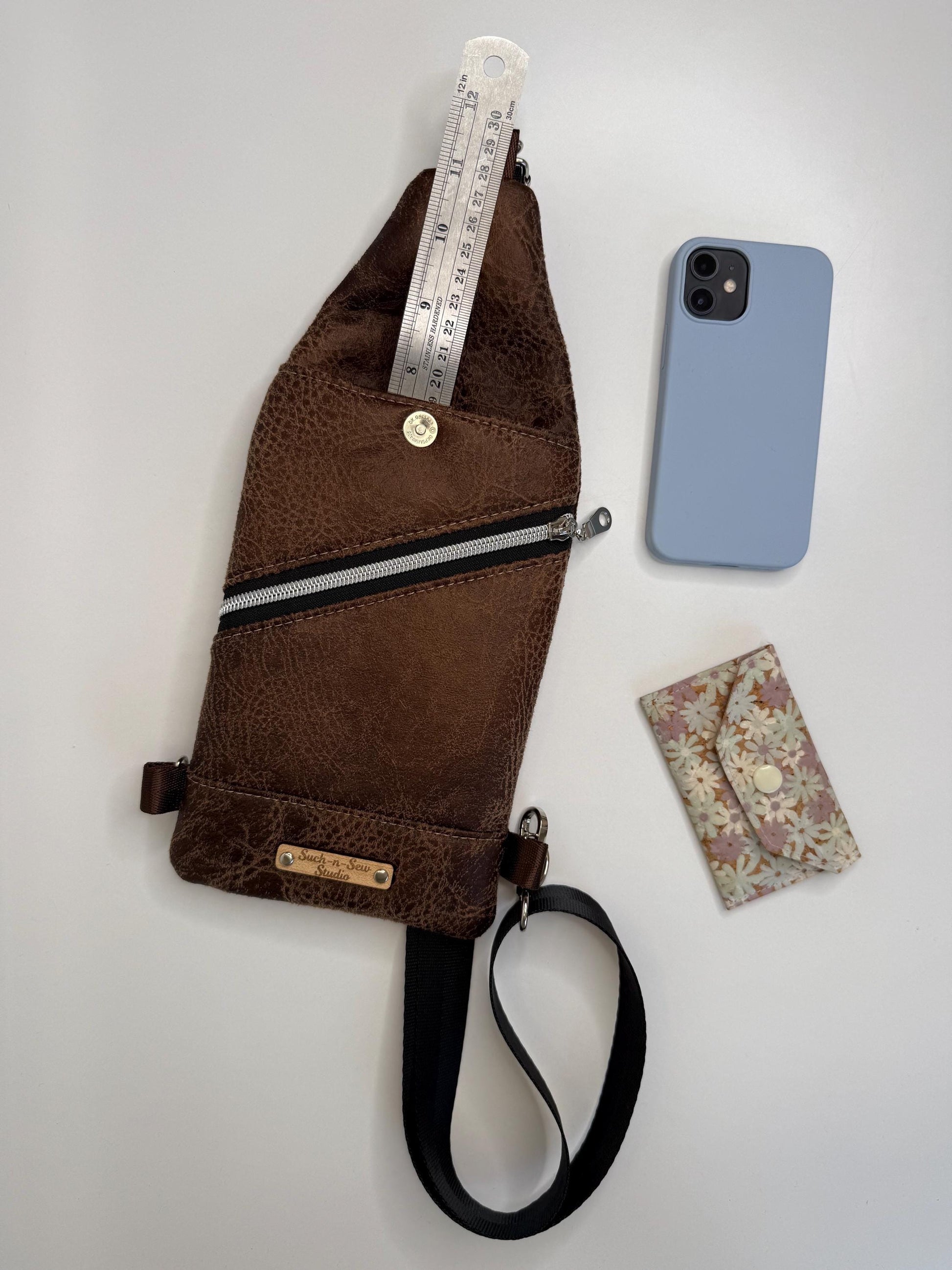 Minimalist Leather Alternative Sling Bag — 'Mini Traveller'