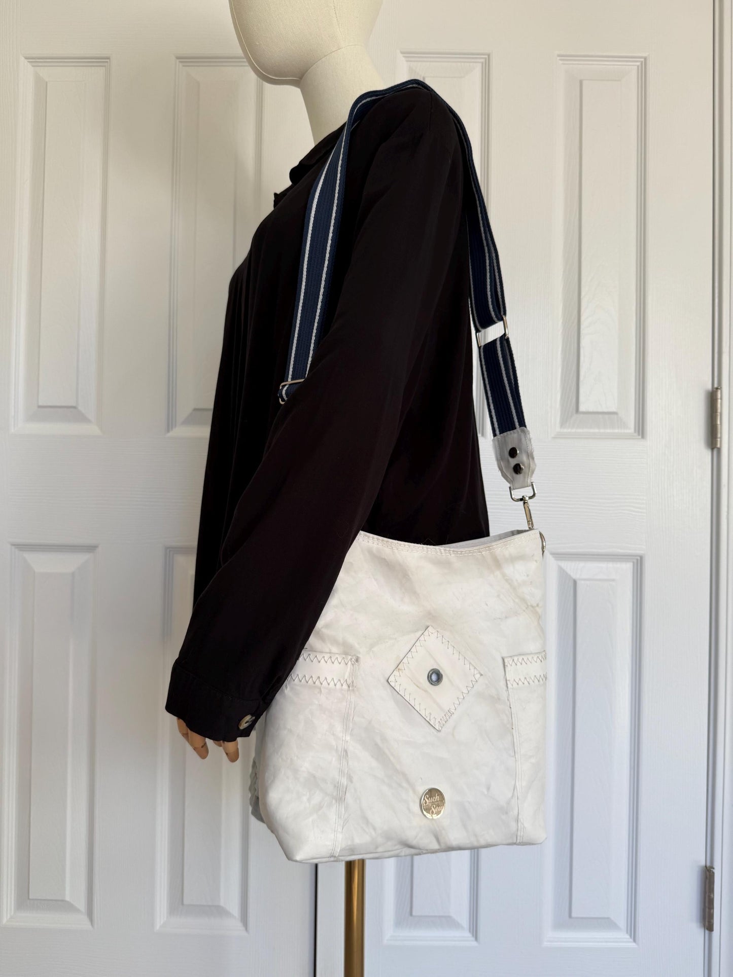 Upcycled Sailcloth Crossbody Bag Purse (CB3)