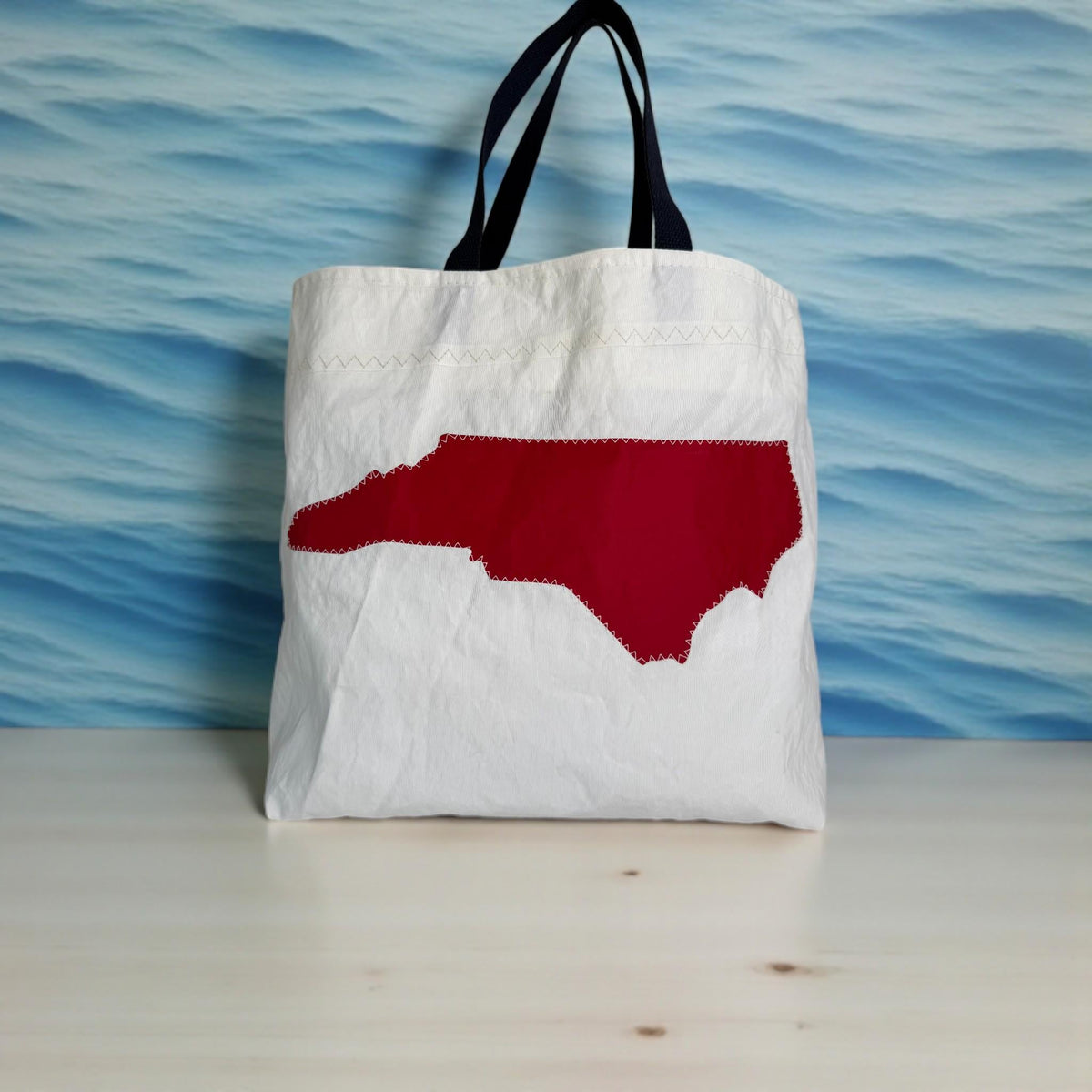 Upcycled Sail Tote with North Carolina