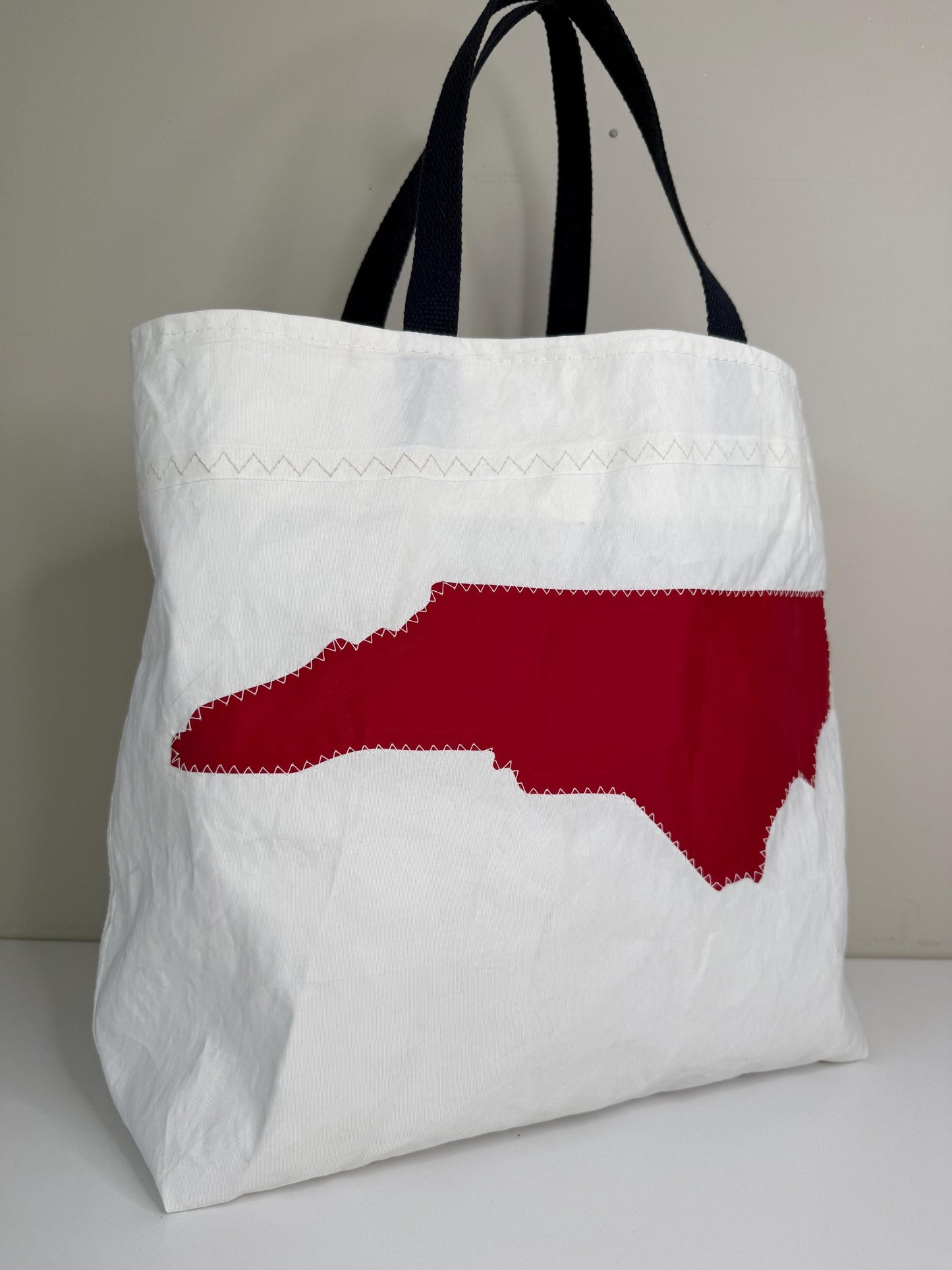 Upcycled Sail Tote with North Carolina (FS2)