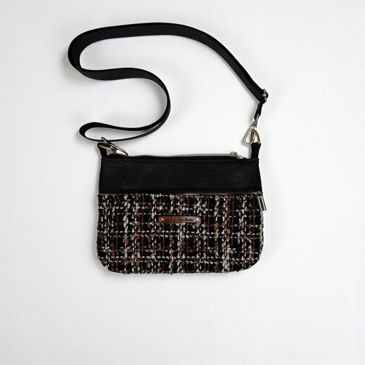 Cork and Upcycled Skirt Material Starburn Crossbody Bag (SB3)