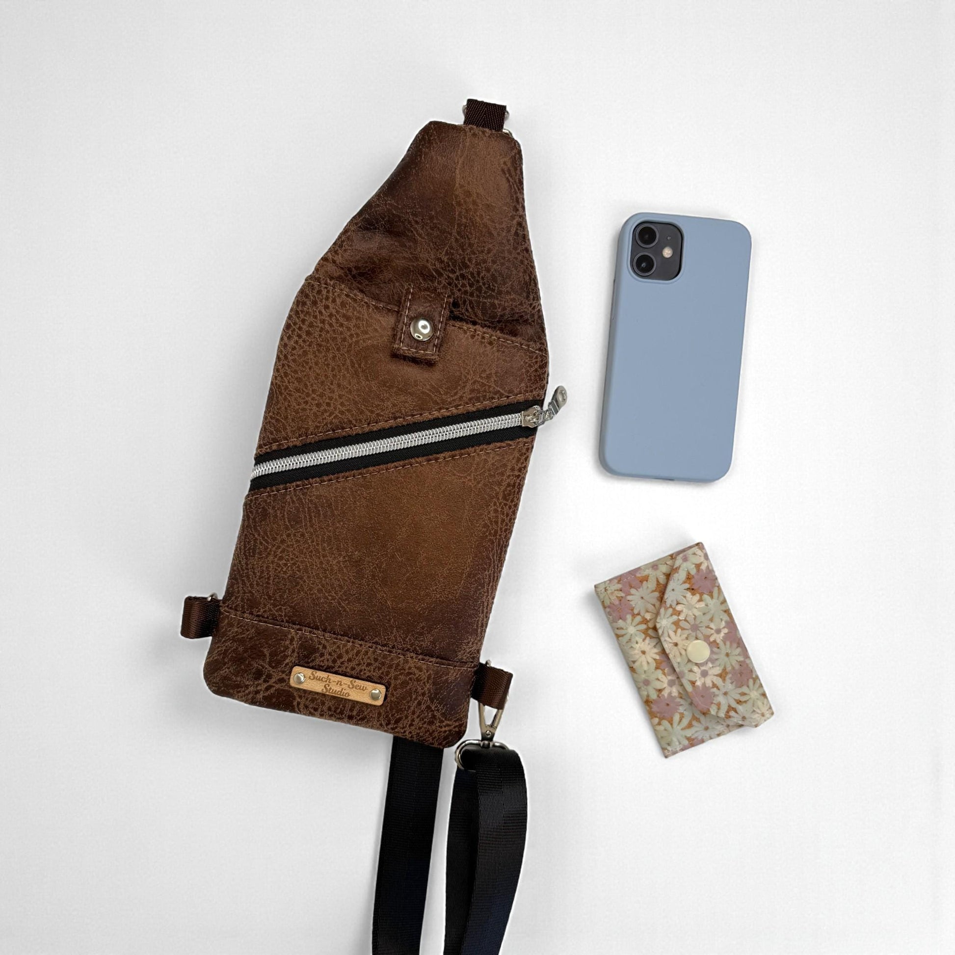 Minimalist Faux Leather Sling Bag — 'Mini Traveller' (MT20)