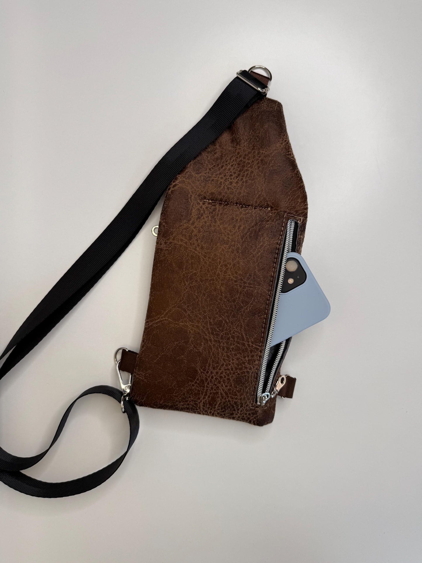 Minimalist Faux Leather Sling Bag — 'Mini Traveller' (MT20)