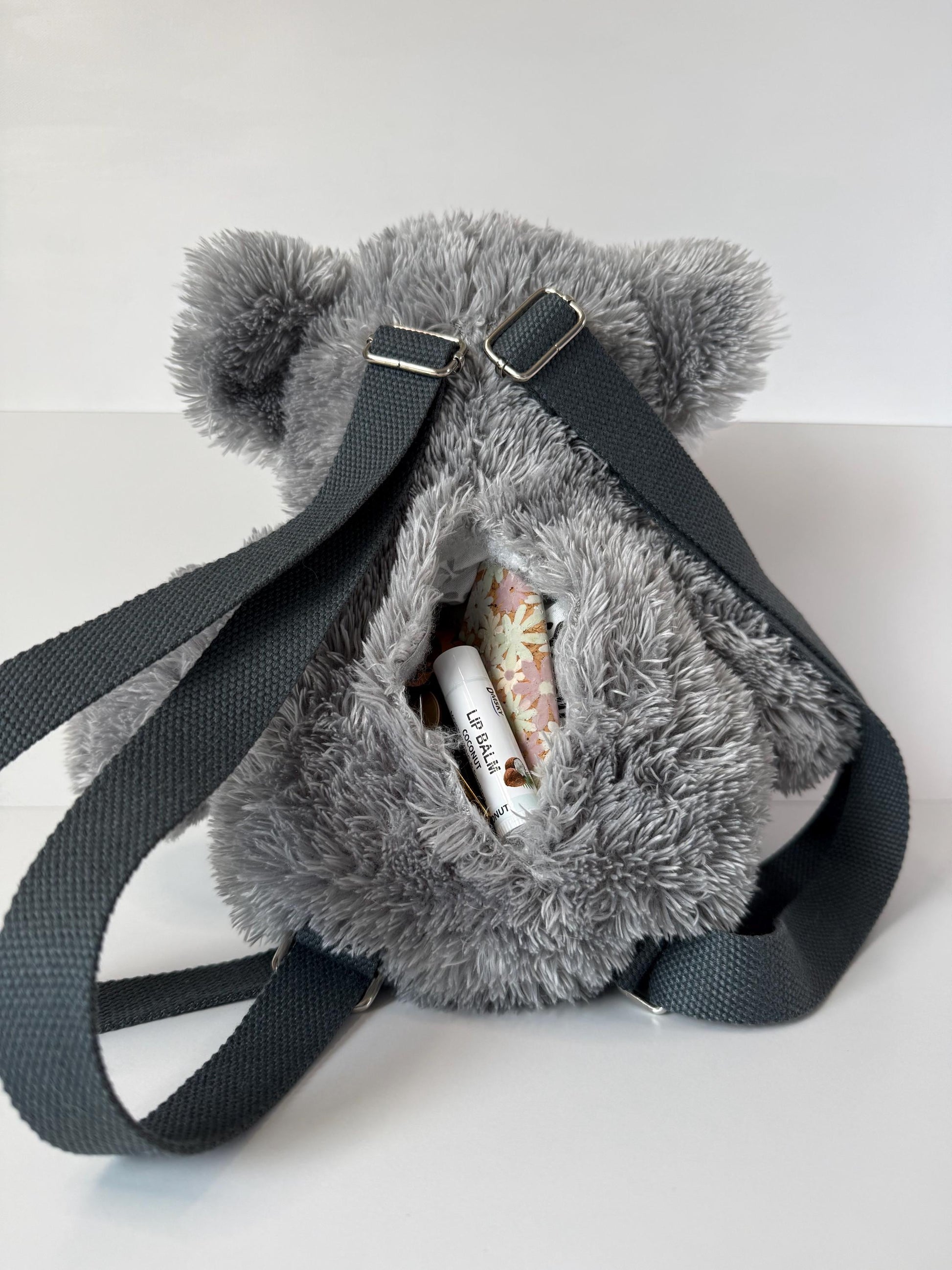 Upcycled Koala Bear Stuffed Animal Backpack (SABB2)