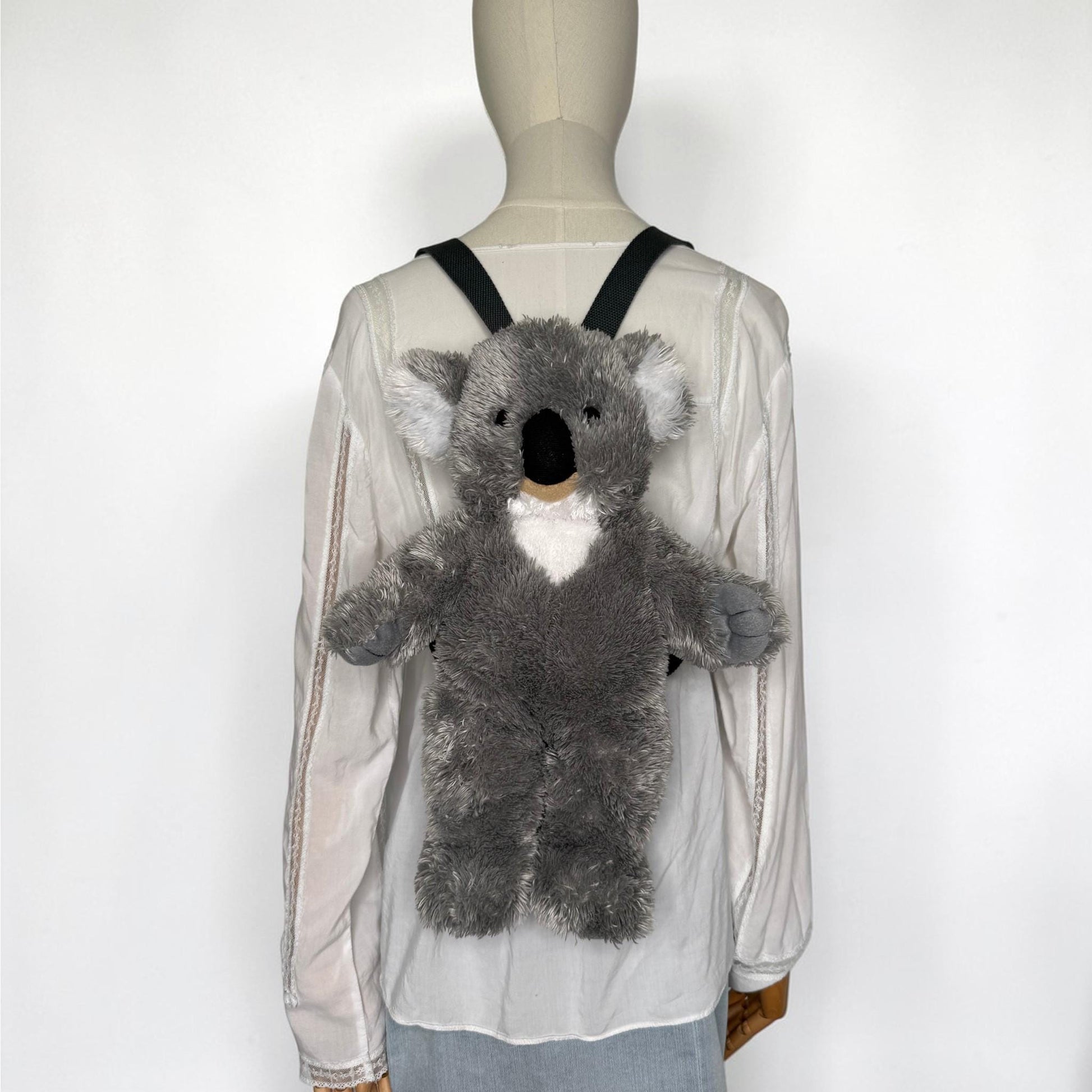 Upcycled Koala Bear Stuffed Animal Backpack (SABB2)