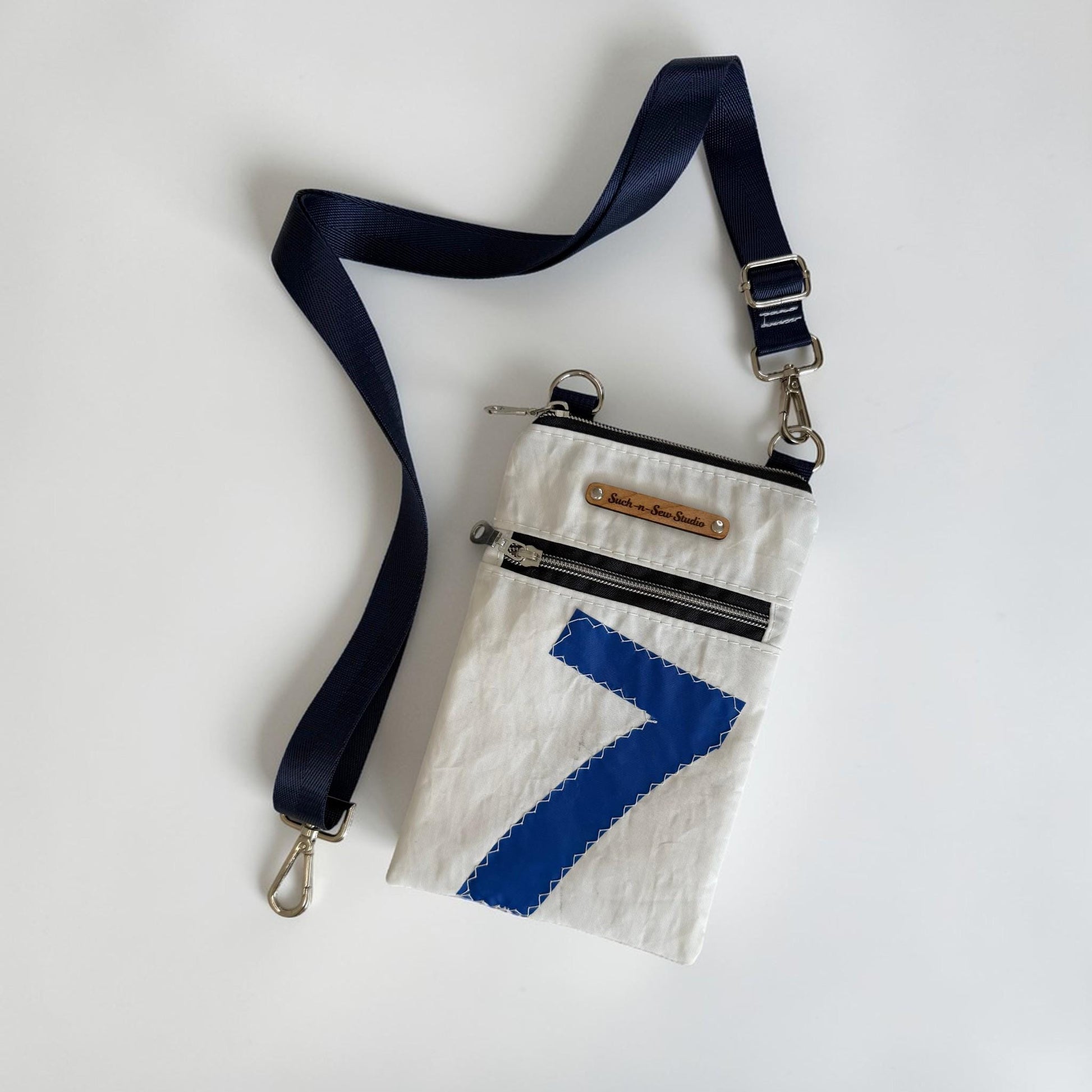 Upcycled Sailcloth Crossbody Bag | Cell Mate Style (CM2)