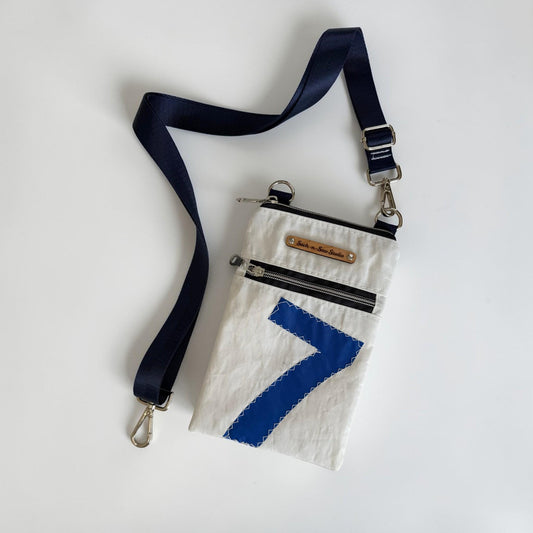 Upcycled Sailcloth Crossbody Bag | Cell Mate Style (CM2)