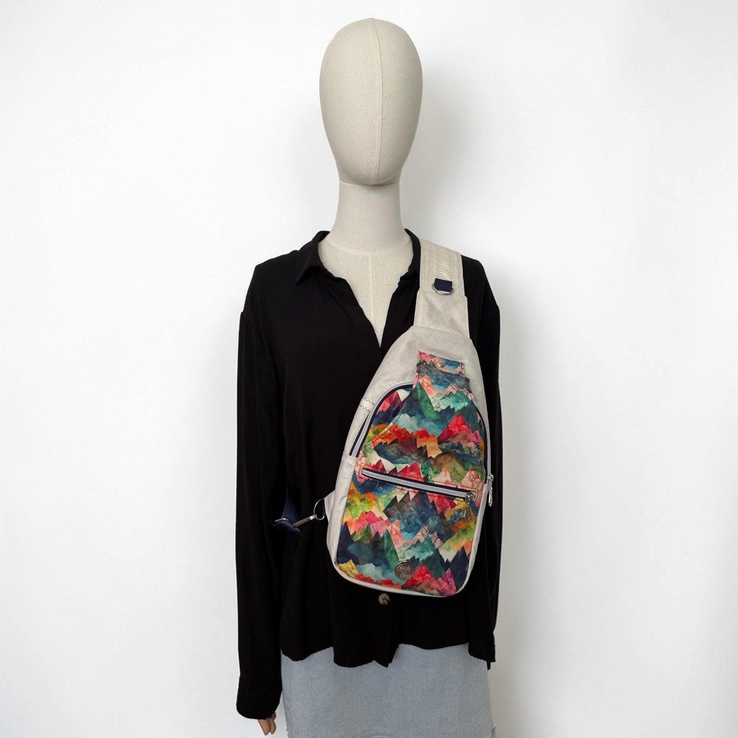Reclaimed Sail Retro Sling: Where the Mountains Meet the Sea Themed, as per Sayla's Request