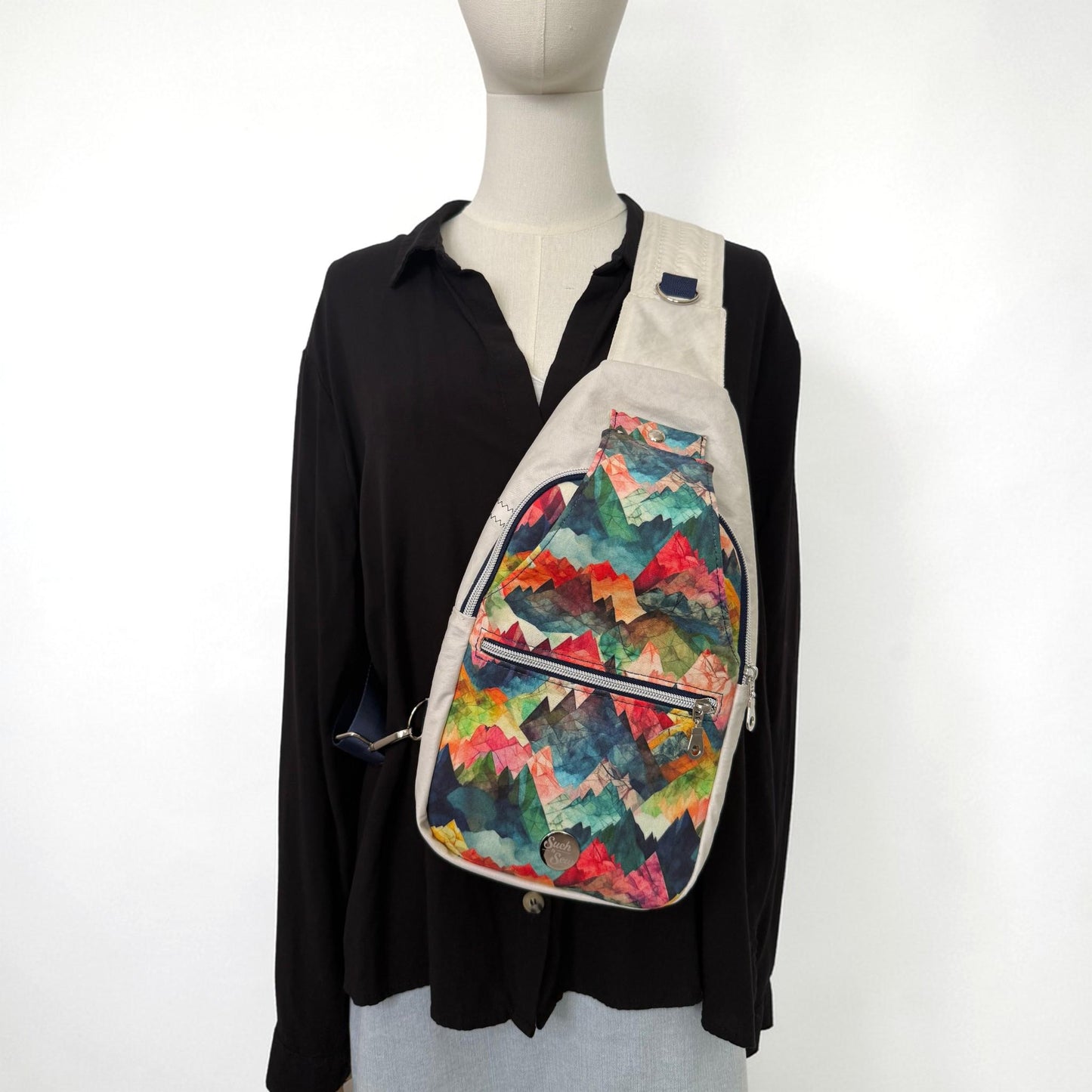 Reclaimed Sail Retro Sling: Where the Mountains Meet the Sea Themed, as per Sayla's Request