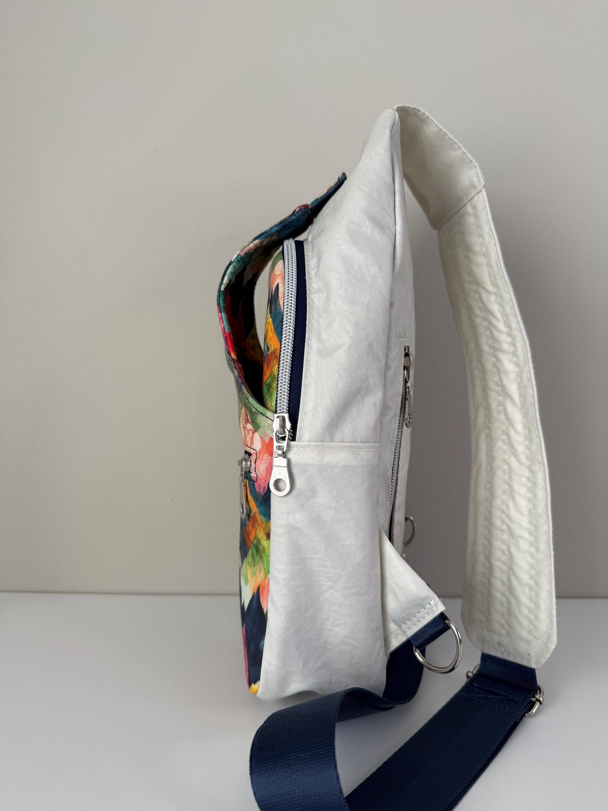 Reclaimed Sail Retro Sling: Where the Mountains Meet the Sea Themed, as per Sayla's Request