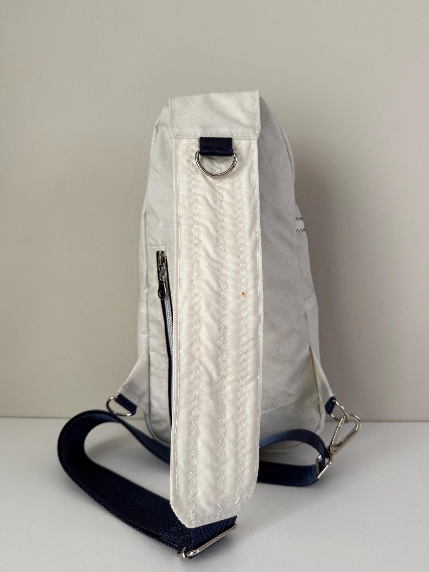 Reclaimed Sail Retro Sling: Where the Mountains Meet the Sea Themed, as per Sayla's Request