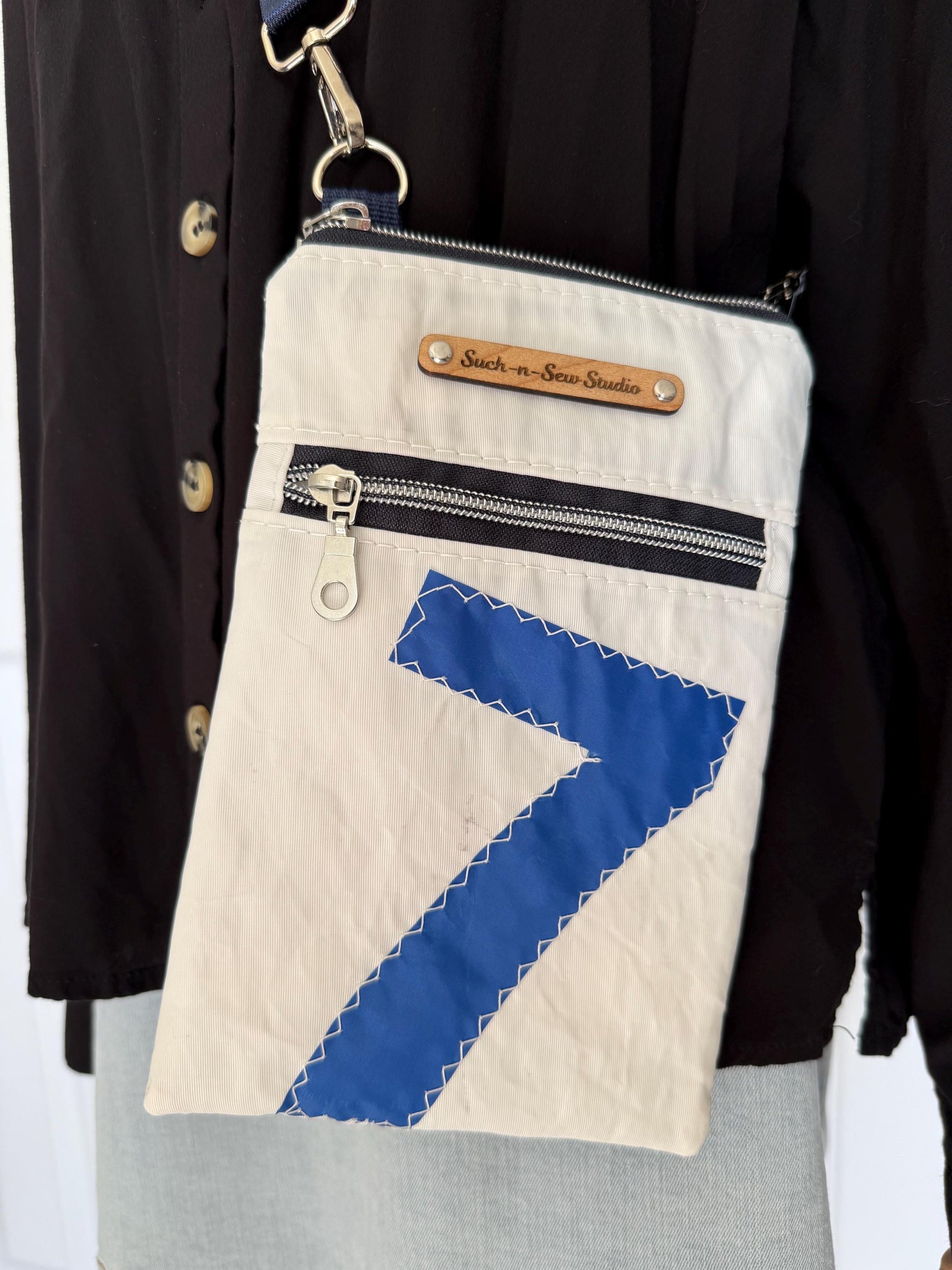 Upcycled Sailcloth Crossbody Bag | Cell Mate Style (CM2)