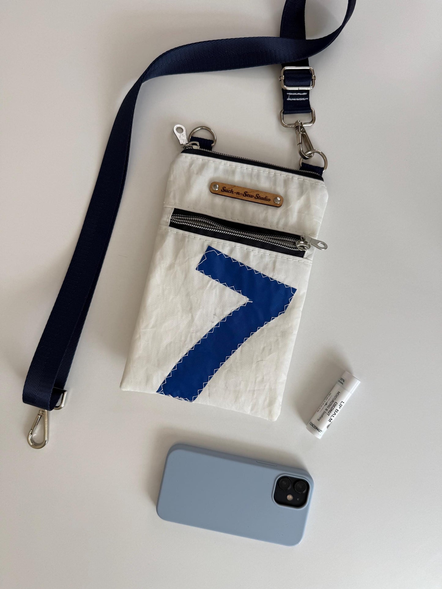 Upcycled Sailcloth Crossbody Bag | Cell Mate Style (CM2)