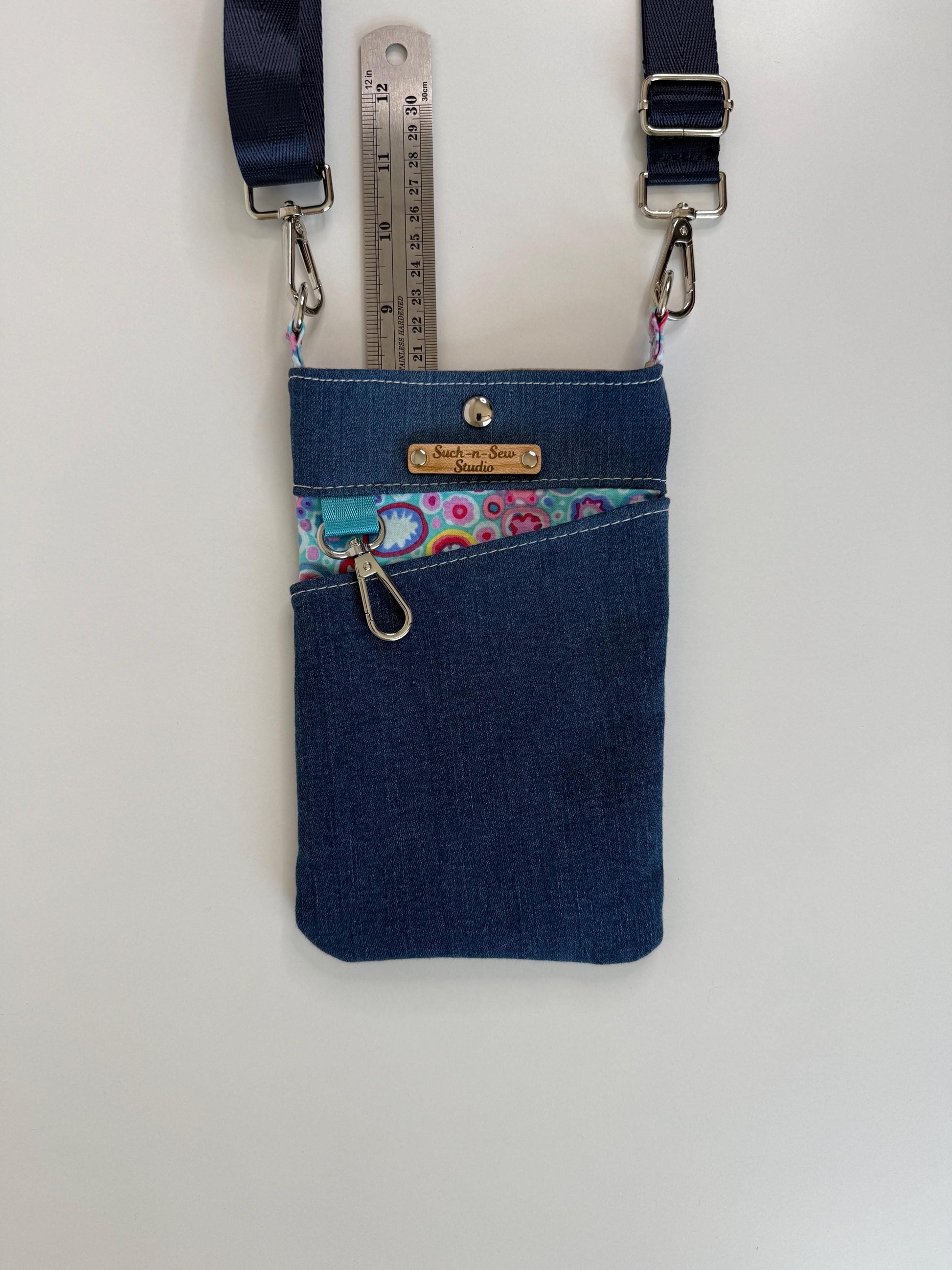 Upcycled Denim Crossbody Bag