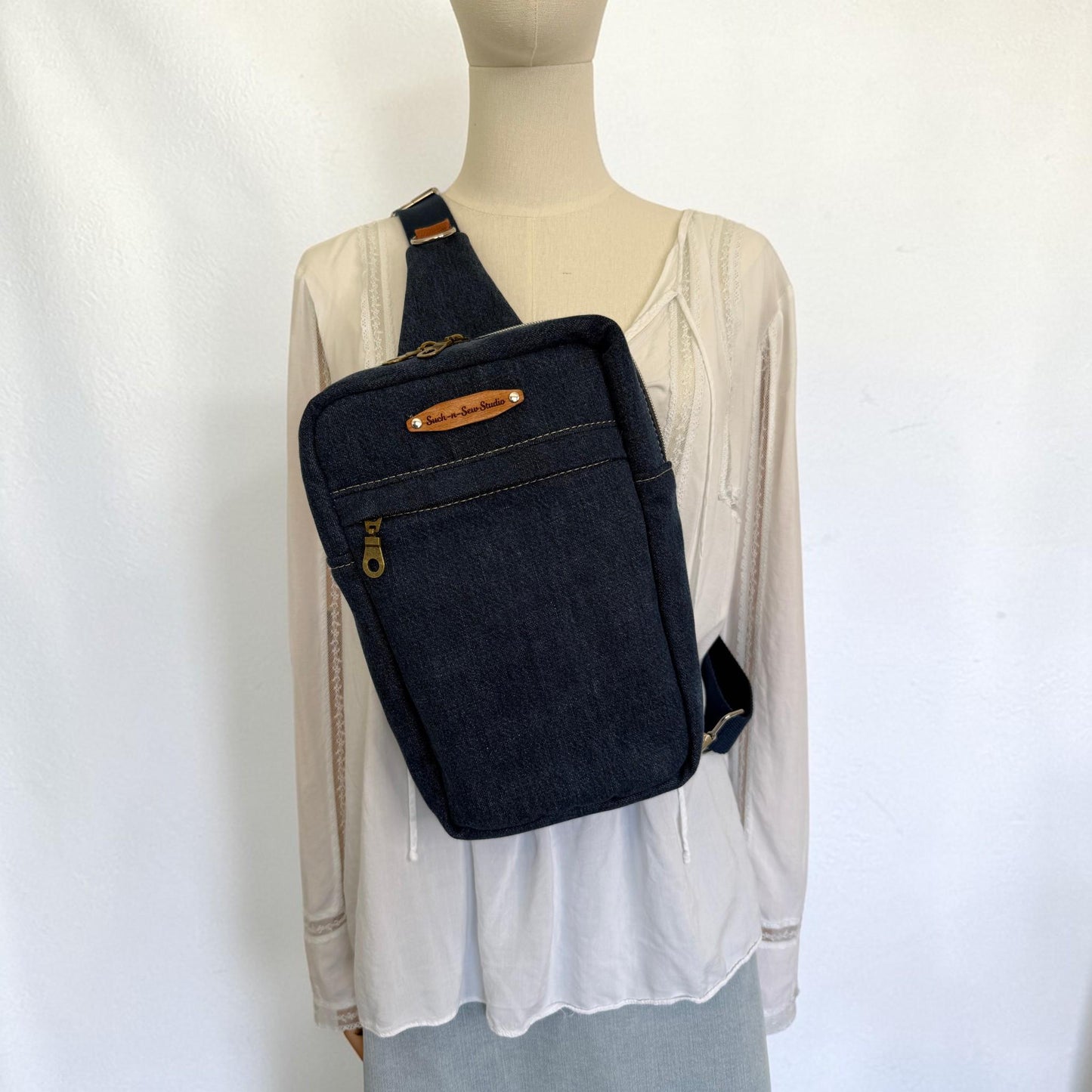 Upcycled Denim Sling Bag