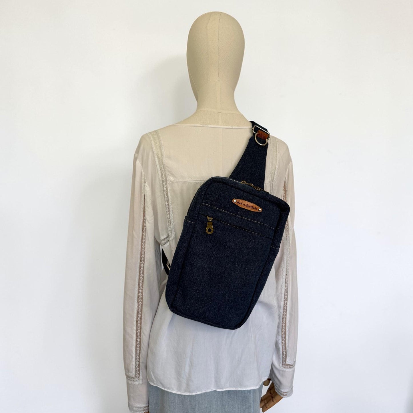 Upcycled Denim Sling Bag