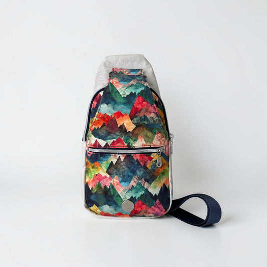 Reclaimed Sail Retro Sling: Where the Mountains Meet the Sea Themed, as per Sayla's Request