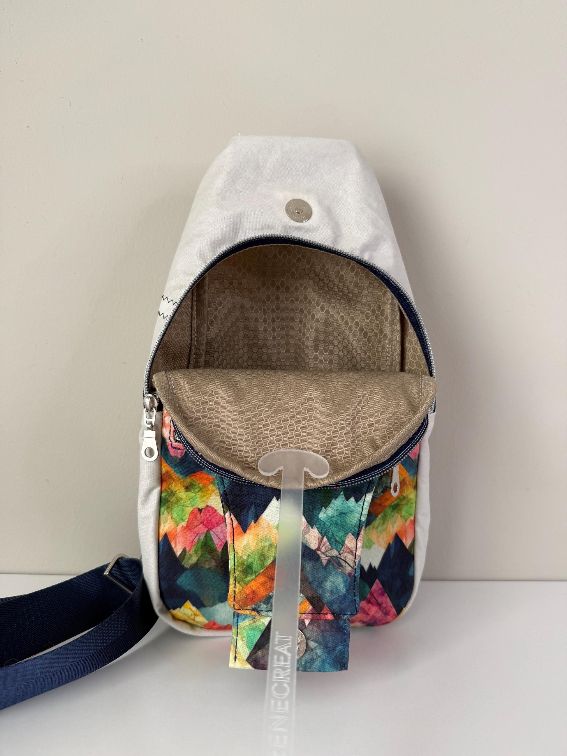 Reclaimed Sail Retro Sling: Where the Mountains Meet the Sea Themed, as per Sayla's Request