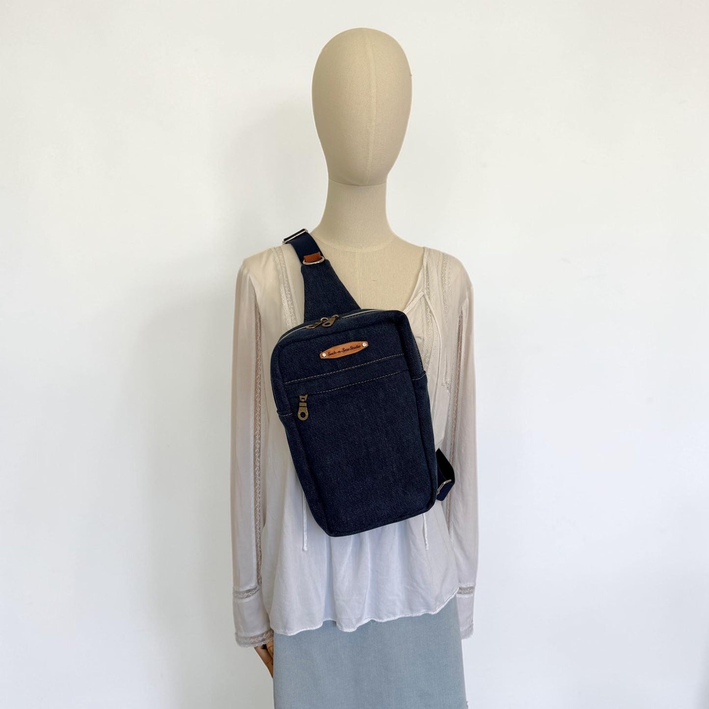 Upcycled Denim Sling Bag