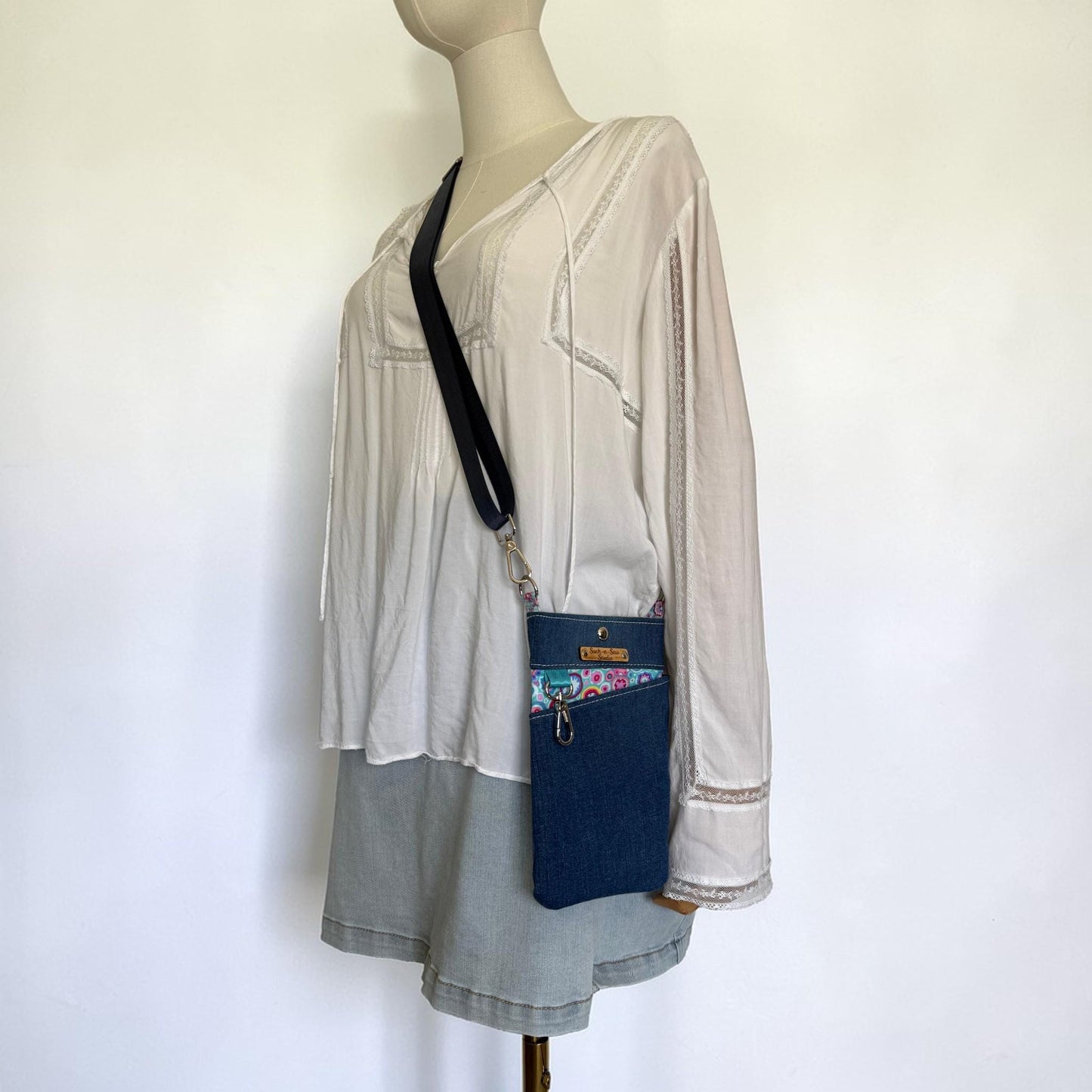 Recycled Denim Crossbody Bag (WL1)
