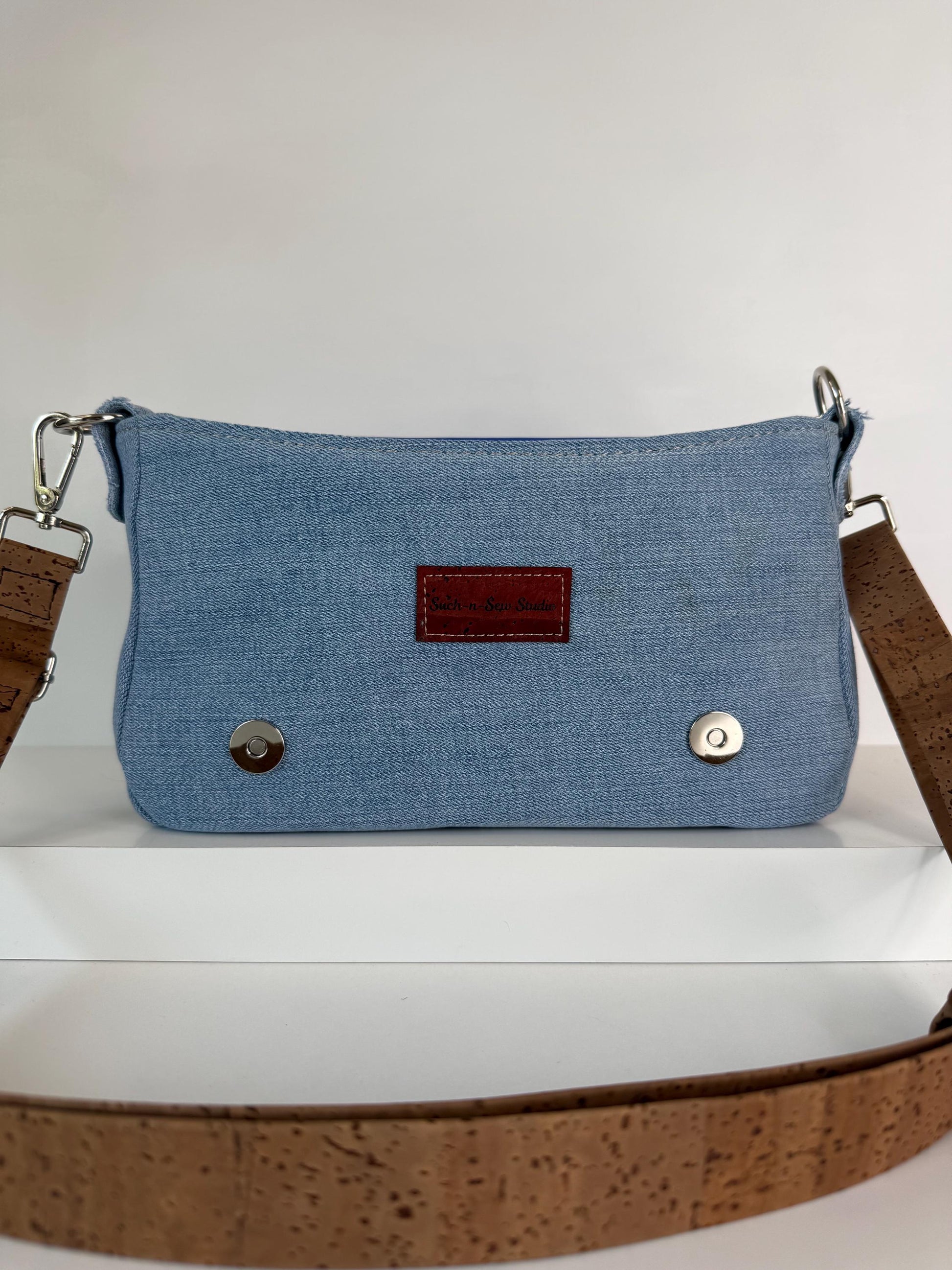 Upcycled Vintage Quilt & Denim Saddlebag Purse – Handmade, One-of-a-Kind