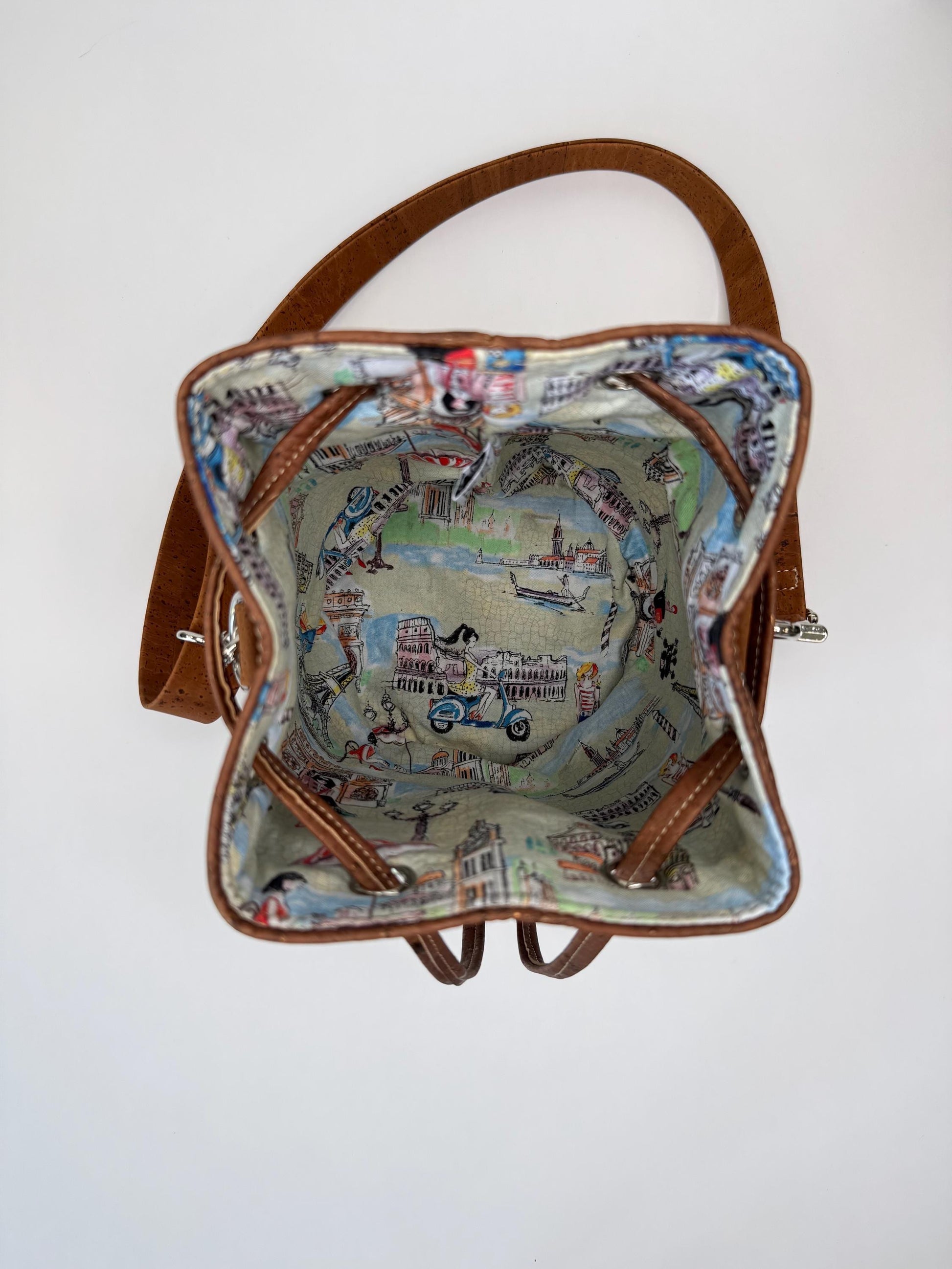 Cork Bucket Crossbody Bag Purse