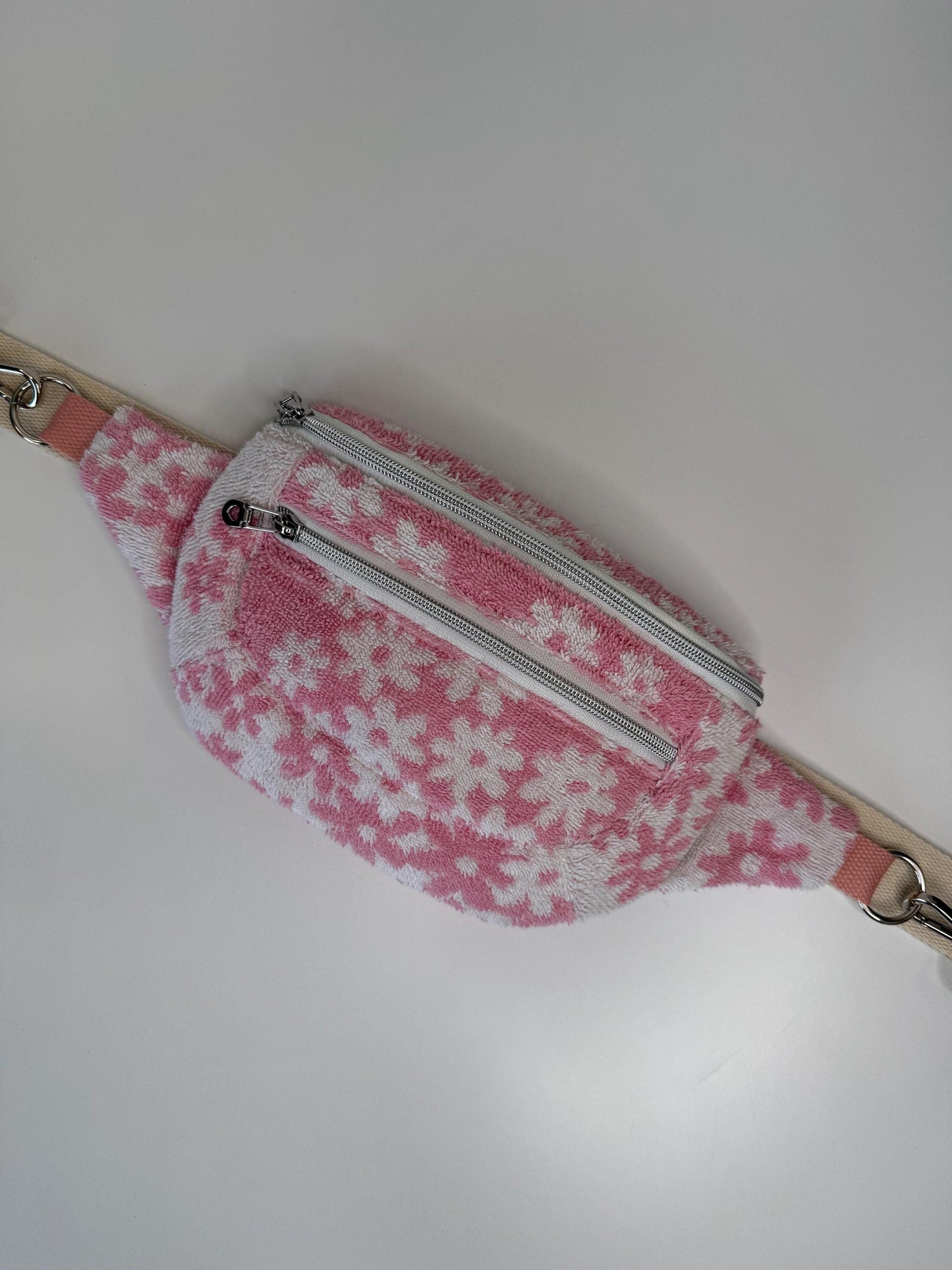 Upcycled St. Mary Vintage Towel Clamshell Sling Bag