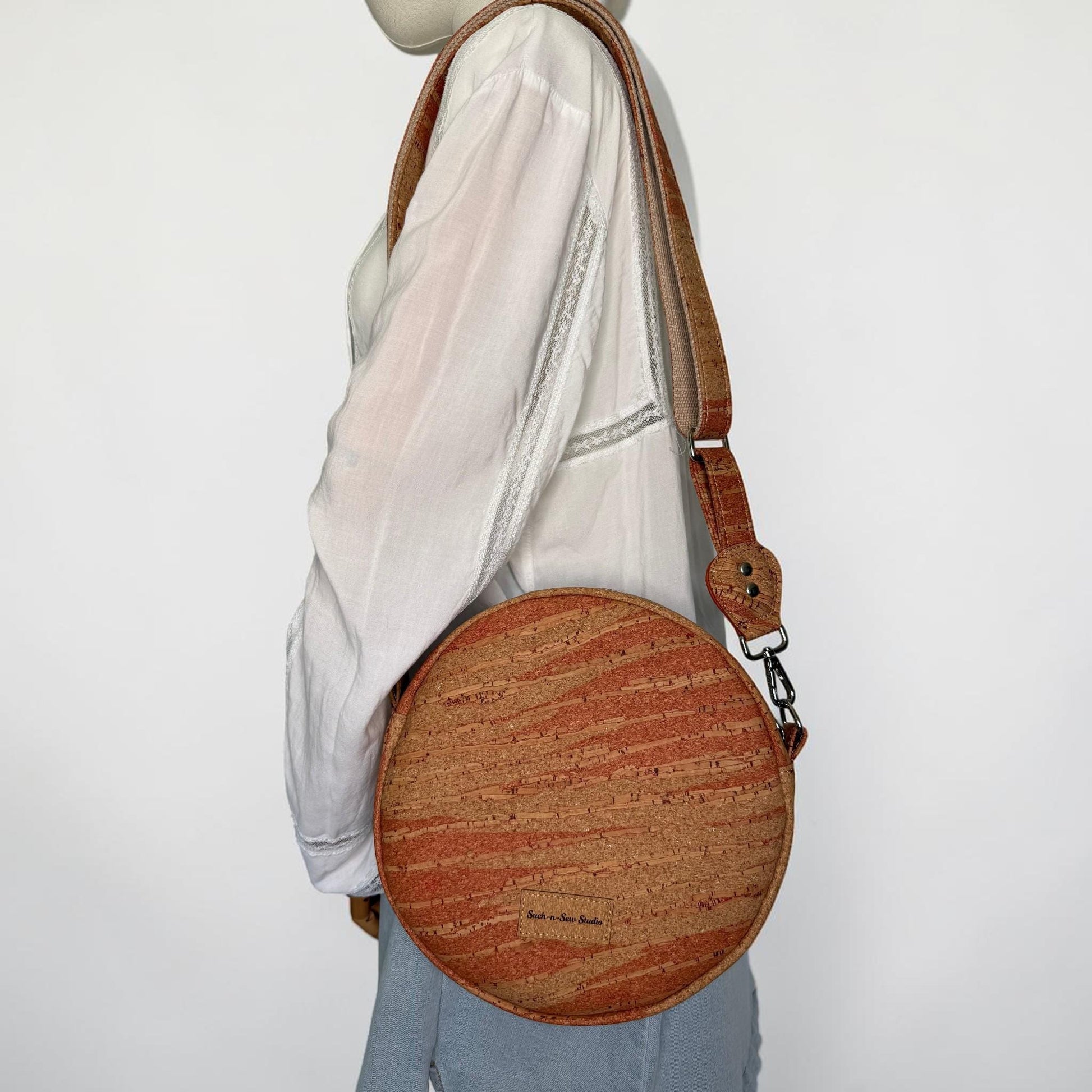Cork Circle Crossbody Bag