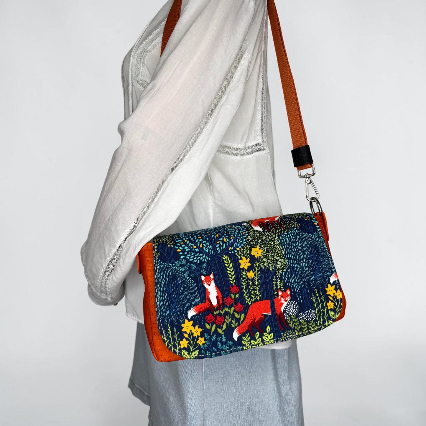 Fox and Cork Saddlebag Crossbody Purse