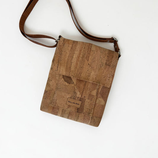 Cork Messenger Bag with Removable Anti-Theft Wallet