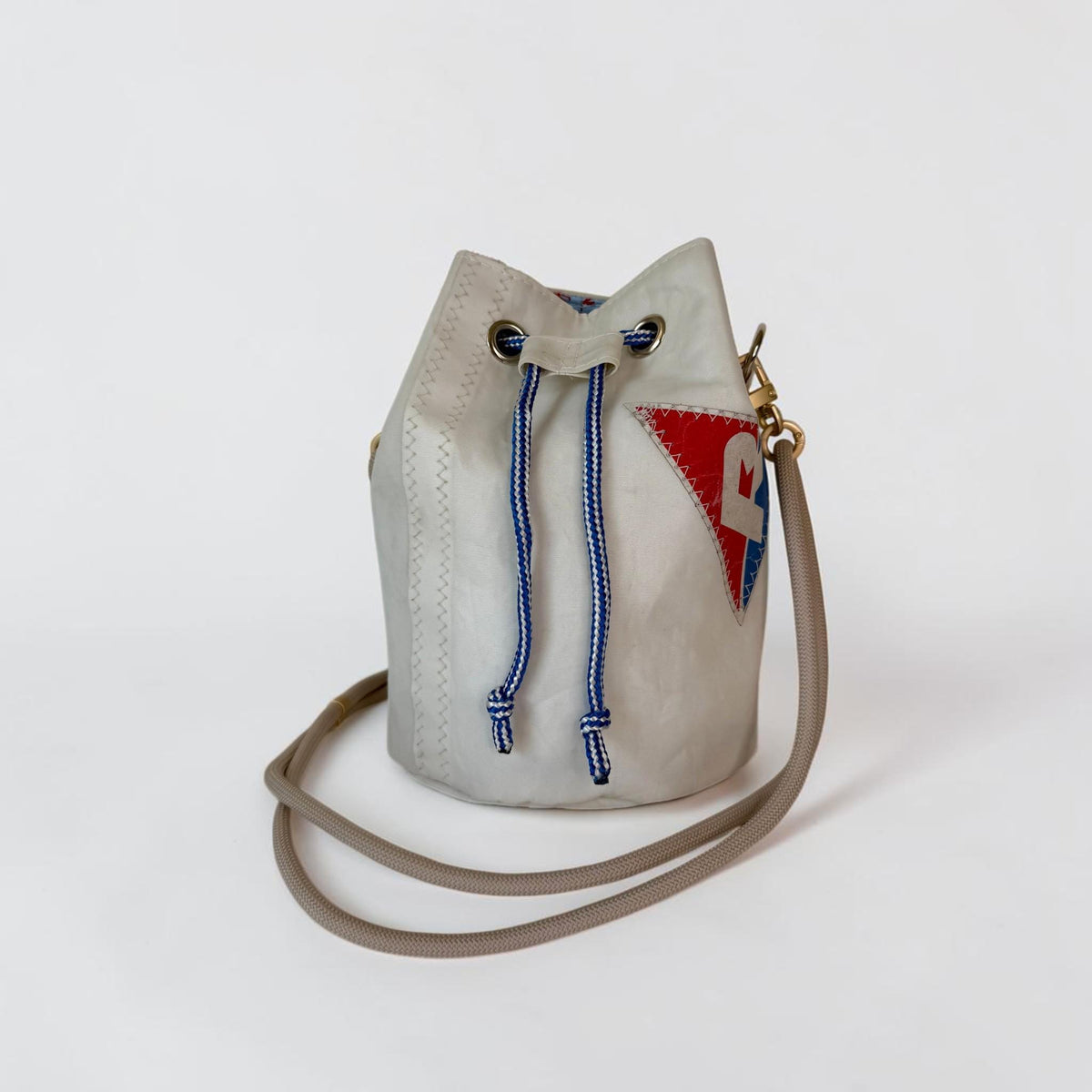 Upcycled Sailcloth Bucket Bag